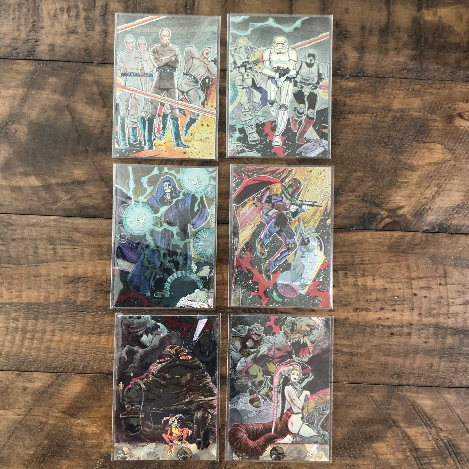1994 TOPPS STAR WARS GALAXY SERIES 2 ETCHED FOIL 6-CARD SET (7-12) NM/MINT