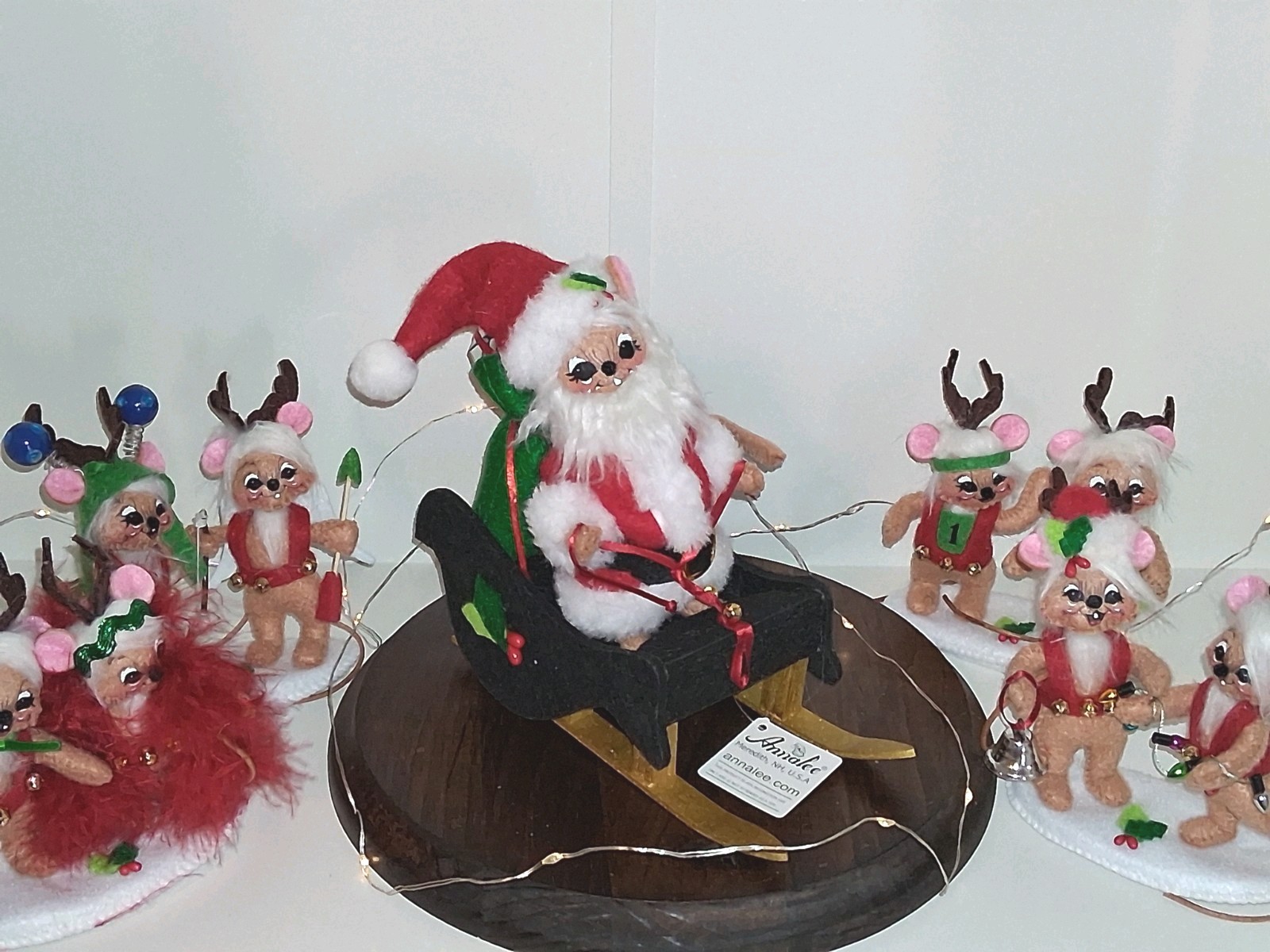 ANNALEE NEW SANTA MOUSE SLEIGH/ SANTA MOUSE REINDEER TEAM 8 Adorable 2020 NWT ANNALEE NEW SANTA MOUSE SLEIGH/ SANTA MOUSE REINDEER TEAM 8 Adorable 2020 NWT