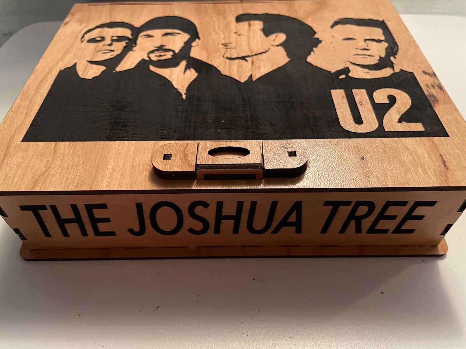 Hand Made Custom U2 Themed Wooden Keepsake Laser Etched Box