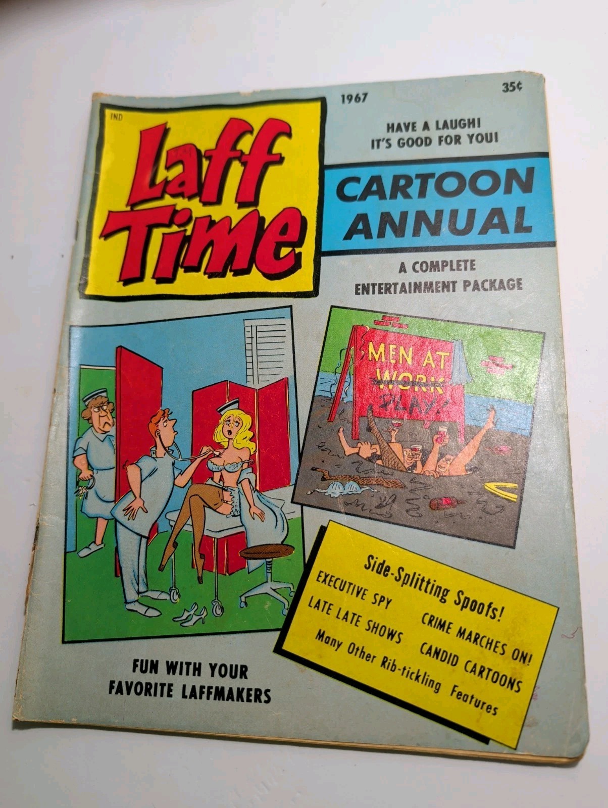 Vtg Laff Time Cartoon Annual 1967 Crestwood Publishing Silver Age Humor Gag Mag
