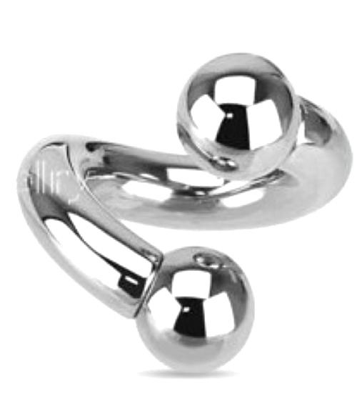1 Rare 8g 5/8 Twister Ring 316L Surgical Steel Internally Threaded Ear Orbital