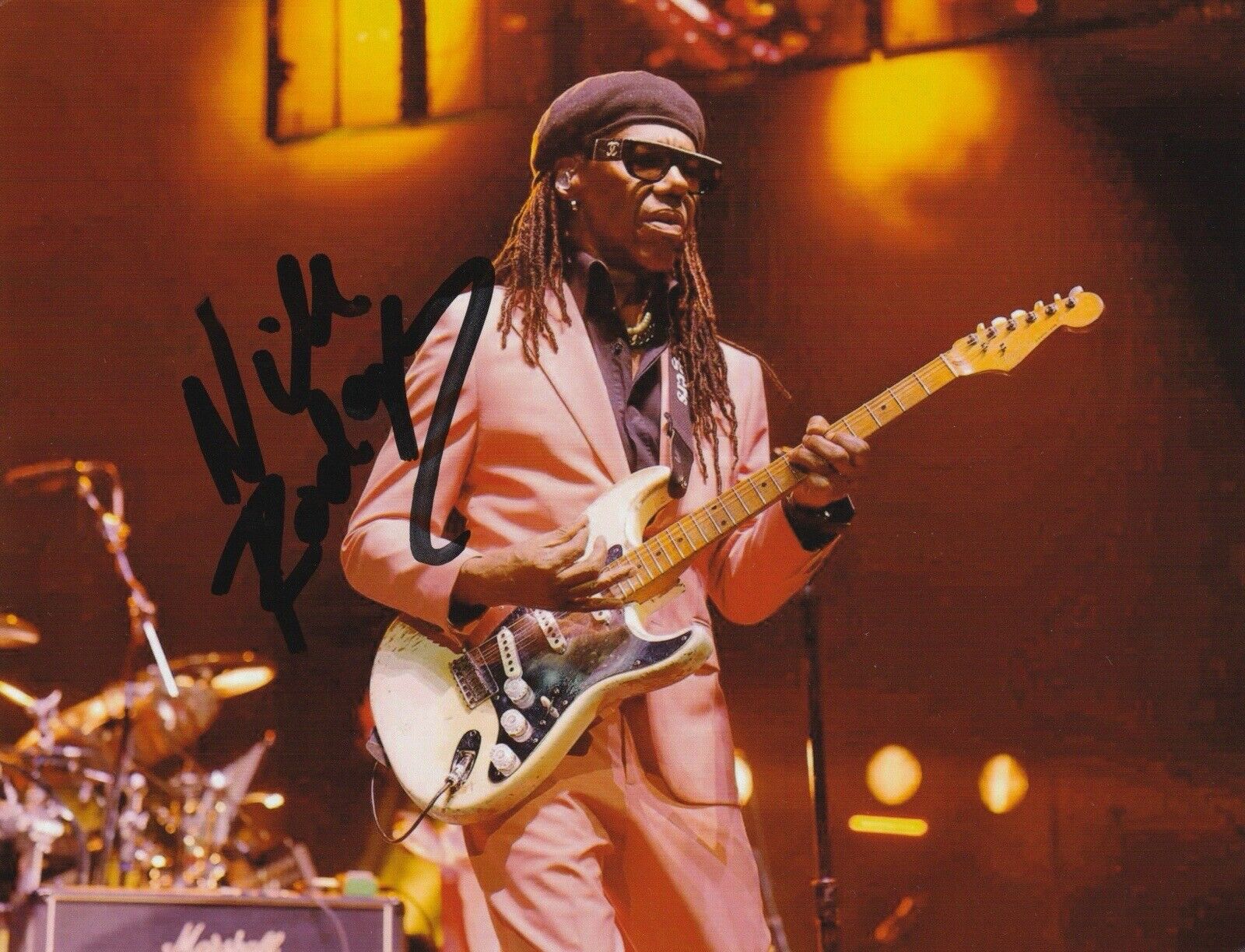 Nile Rodgers Hand Signed 8x6 Inch Photo music Chic