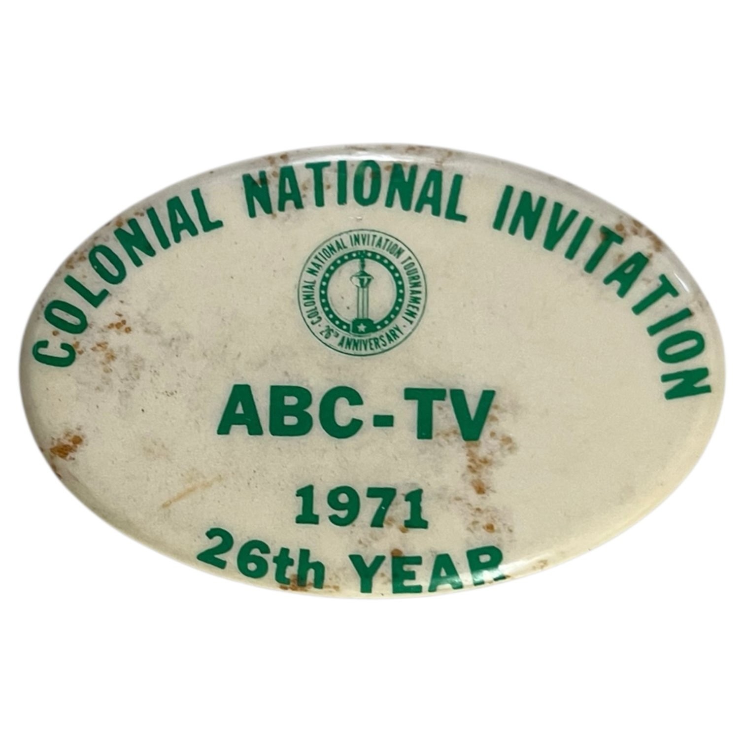 Vintage 1971 Colonial National Invitation Golf ABC Press Pin Pinback Button