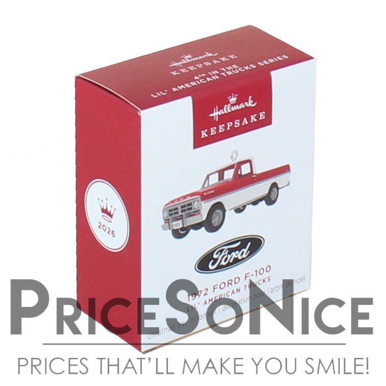 Hallmark Keepsake 2026 Mini Lil' American Trucks 1972 Ford F-100 Ornament, 0.75 Hallmark Keepsake 2026 Mini Lil' American Trucks 1972 Ford F-100 Ornament, 0.75