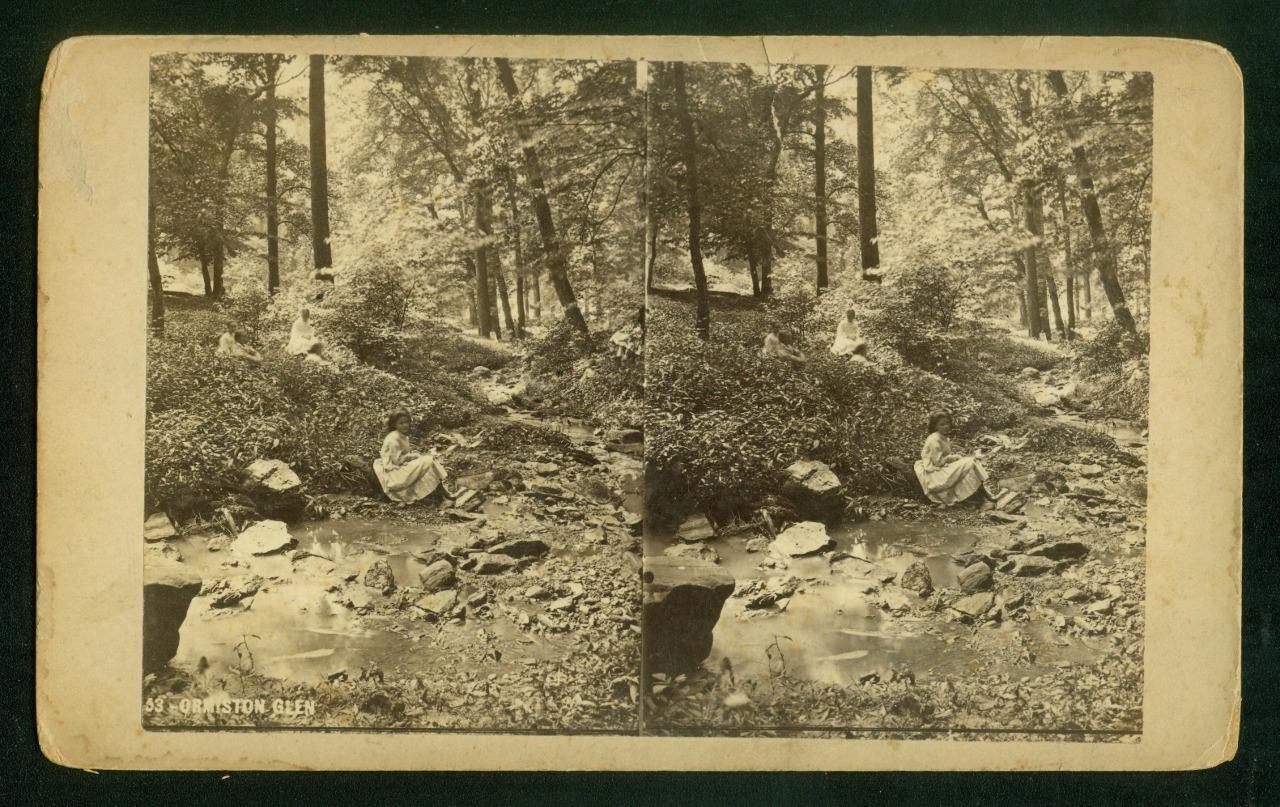 a808, Anon - Unknown Stereoview, #53, Fairmount Park - Ormiston Glen, PA, 1870s