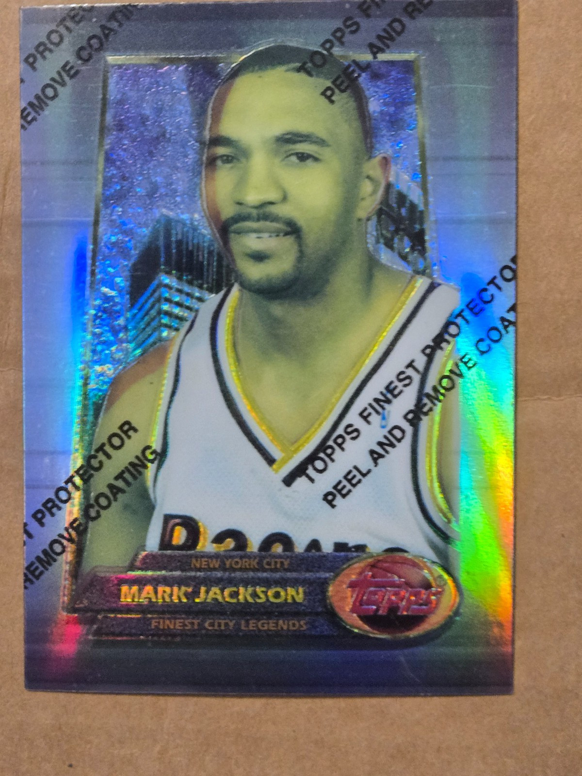 Mark Jackson 1994-95 Topps Finest Refractors #5-Indiana Pacers NEVER PEELED