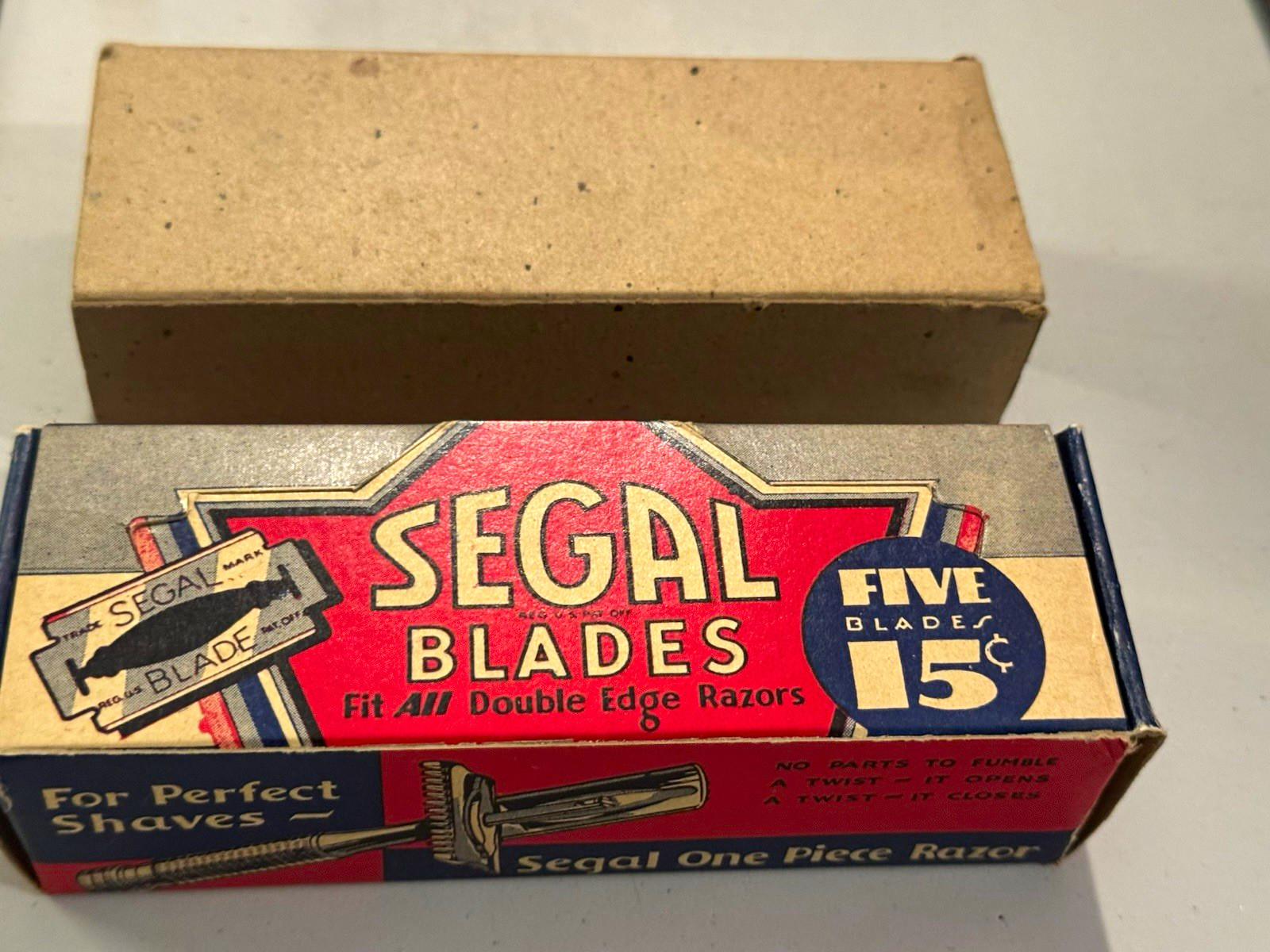 Vintage NOS Segal Double Edge Razor Blades Full Store Display Box 20 Packs 100ct
