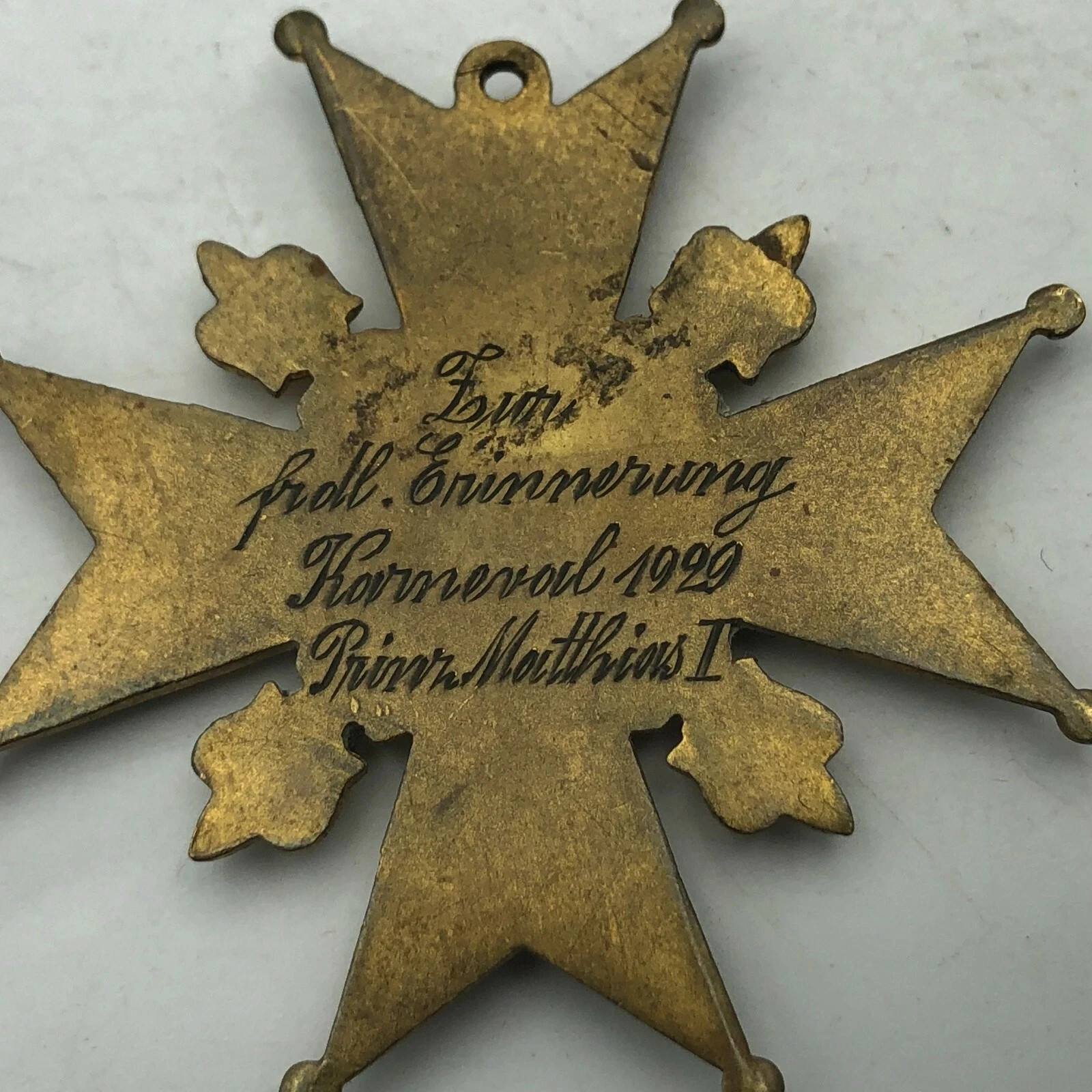 Prince Matthias 1929 Fob Medal Pendant Unsure HELP Vintage Antique Mystery