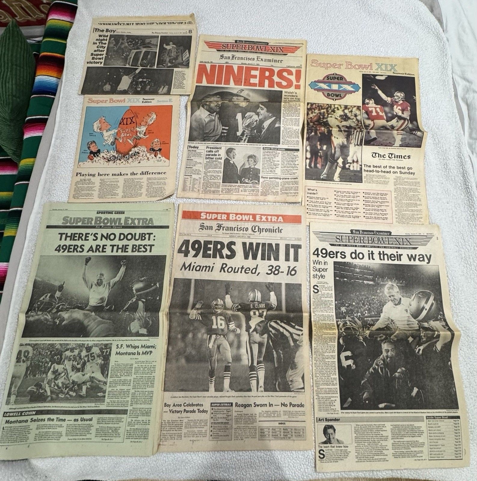 Vintage San Francisco 49ers Newspaper Lot 6 January 1985 Super Bowl Champion 80s