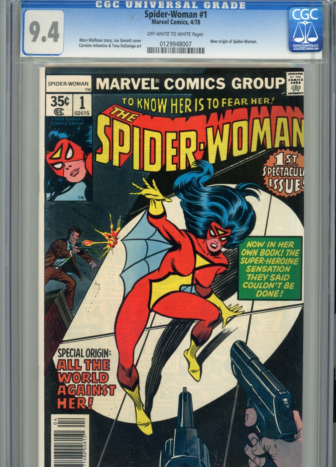 Spider-Woman 1 CGC 9.4 1978 old case