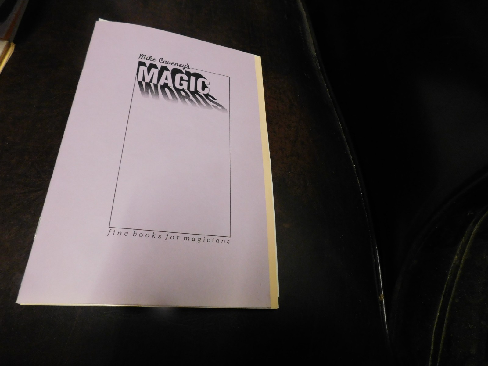 Historic Magic Documents For Magicians - Mike Caveney\'s Magic Words No Date