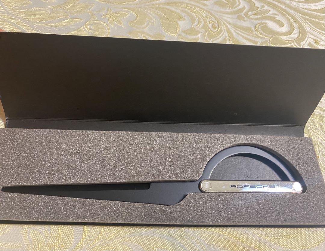 Porsche Novelty Limited cool Paper knife MIZWA with BOX Used in japan
