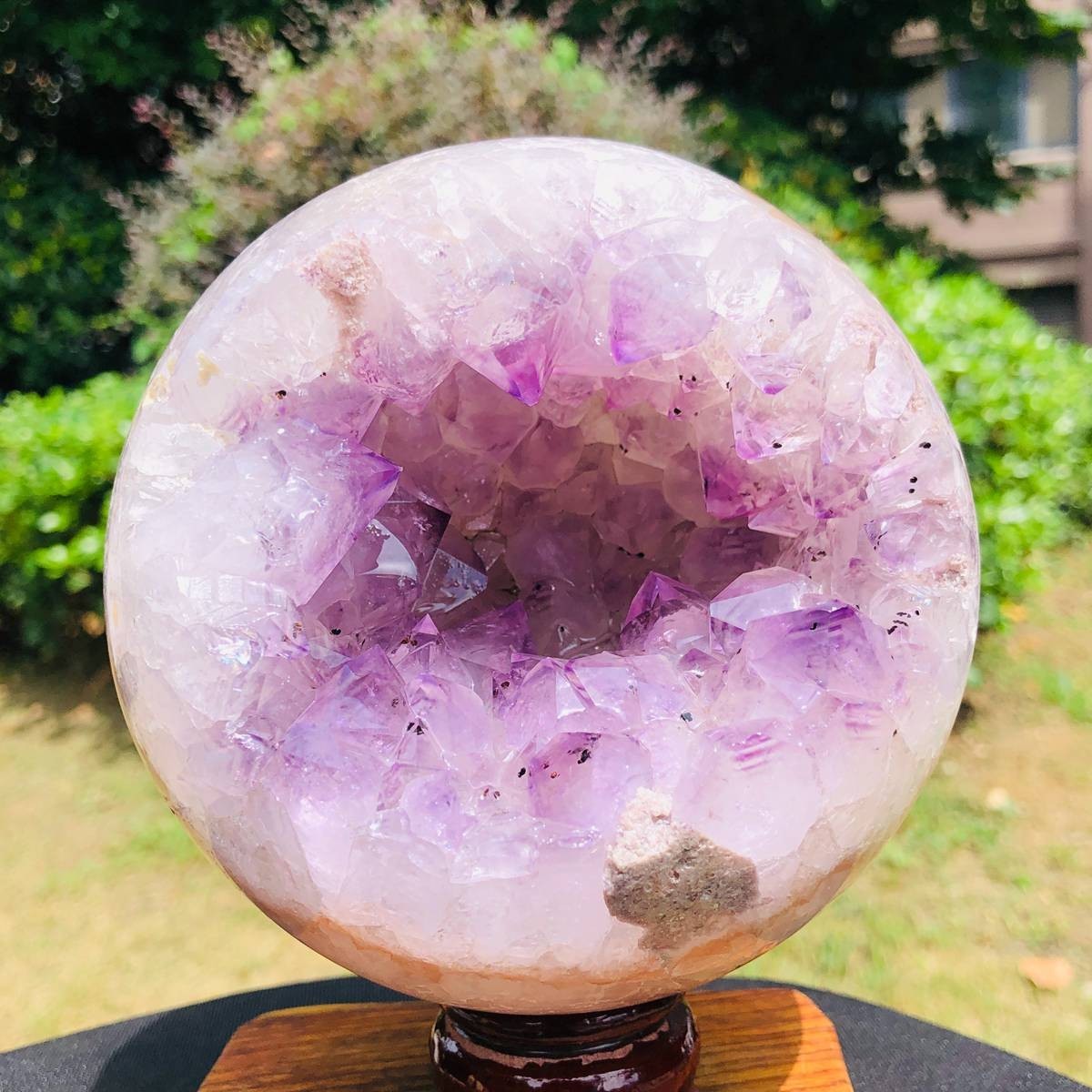 4.88LB Uruguay Natural Amethyst Cave High Level Smile Shape Spiritual Energy