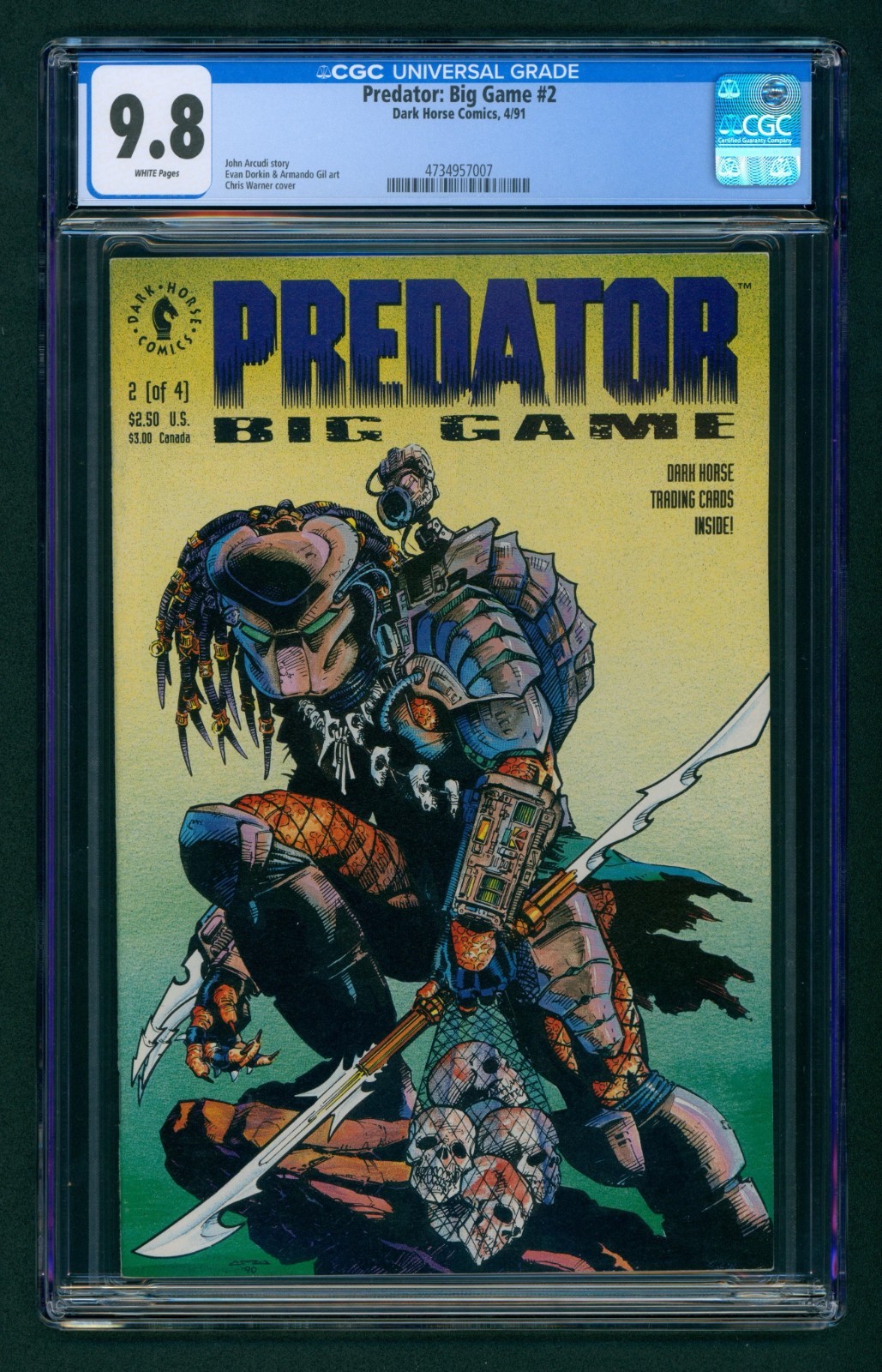 Predator: Big Game #2 (1991, Dark Horse) CGC 9.8 White Chris Warner Cover