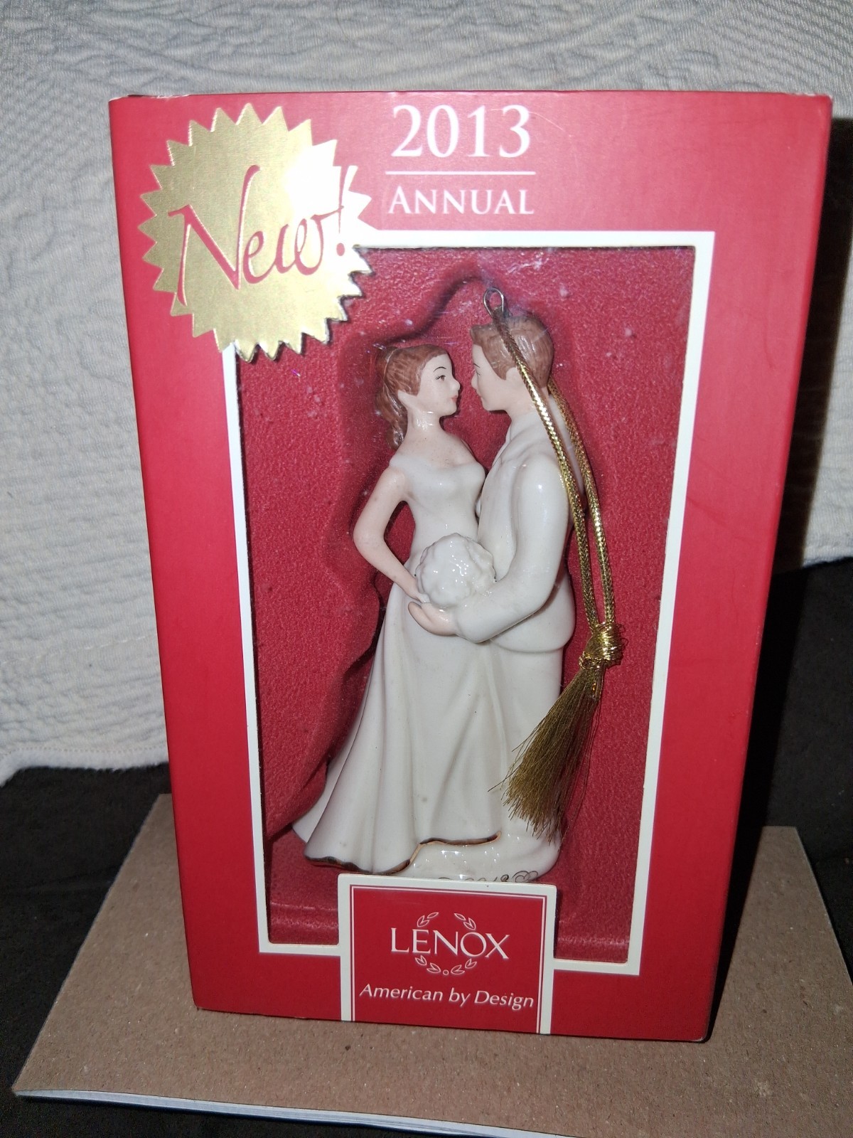 2013 Lenox “Always & Forever” Bride and Groom Porcelain Ornament