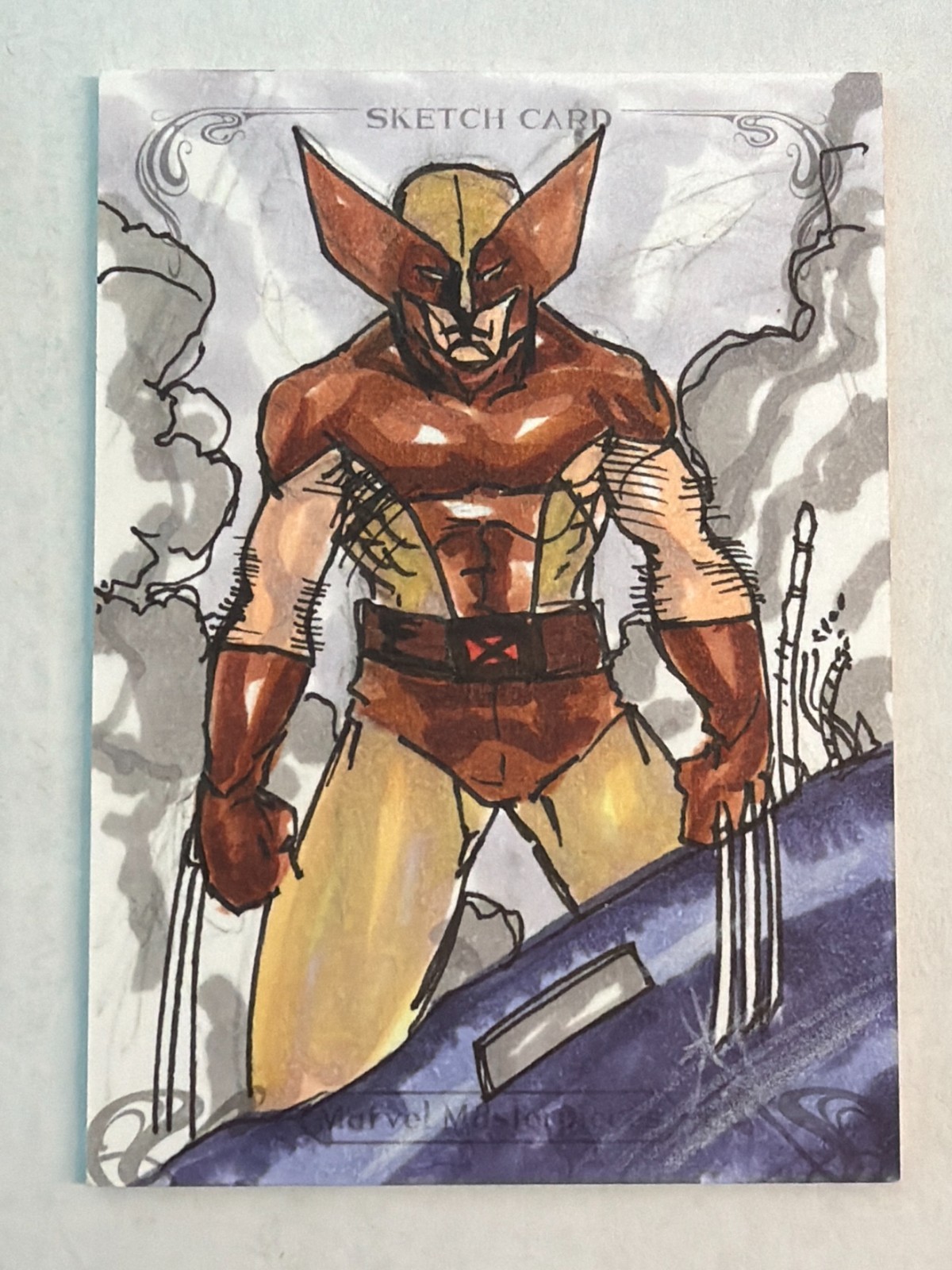 2018 Upper Deck Marvel Masterpieces Wolverine Sketch Card 1/1 John Johnston 2018 Upper Deck Marvel Masterpieces Wolverine Sketch Card 1/1 John Johnston