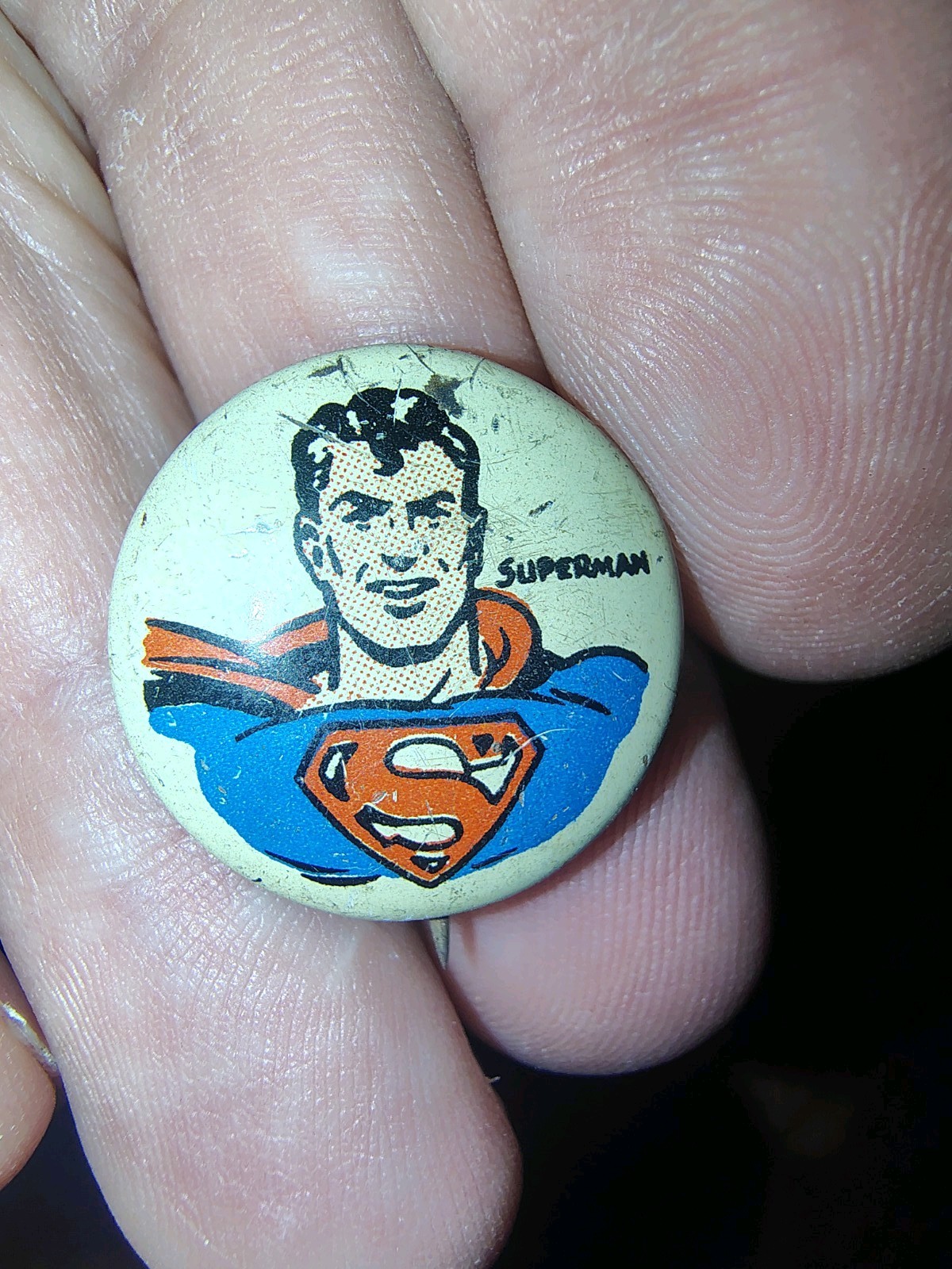 1940s Vintage Kellogg\'s Pep Pinback 1945 Superman Pinback Button Cereal Premium