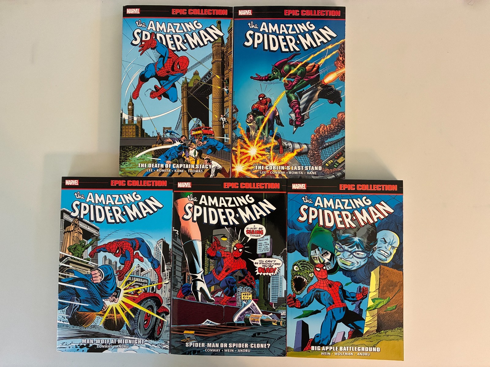 The Amazing Spider-Man Epic Collection Vol. 6, 7, 8, 9, 10 Lot Marvel Comics