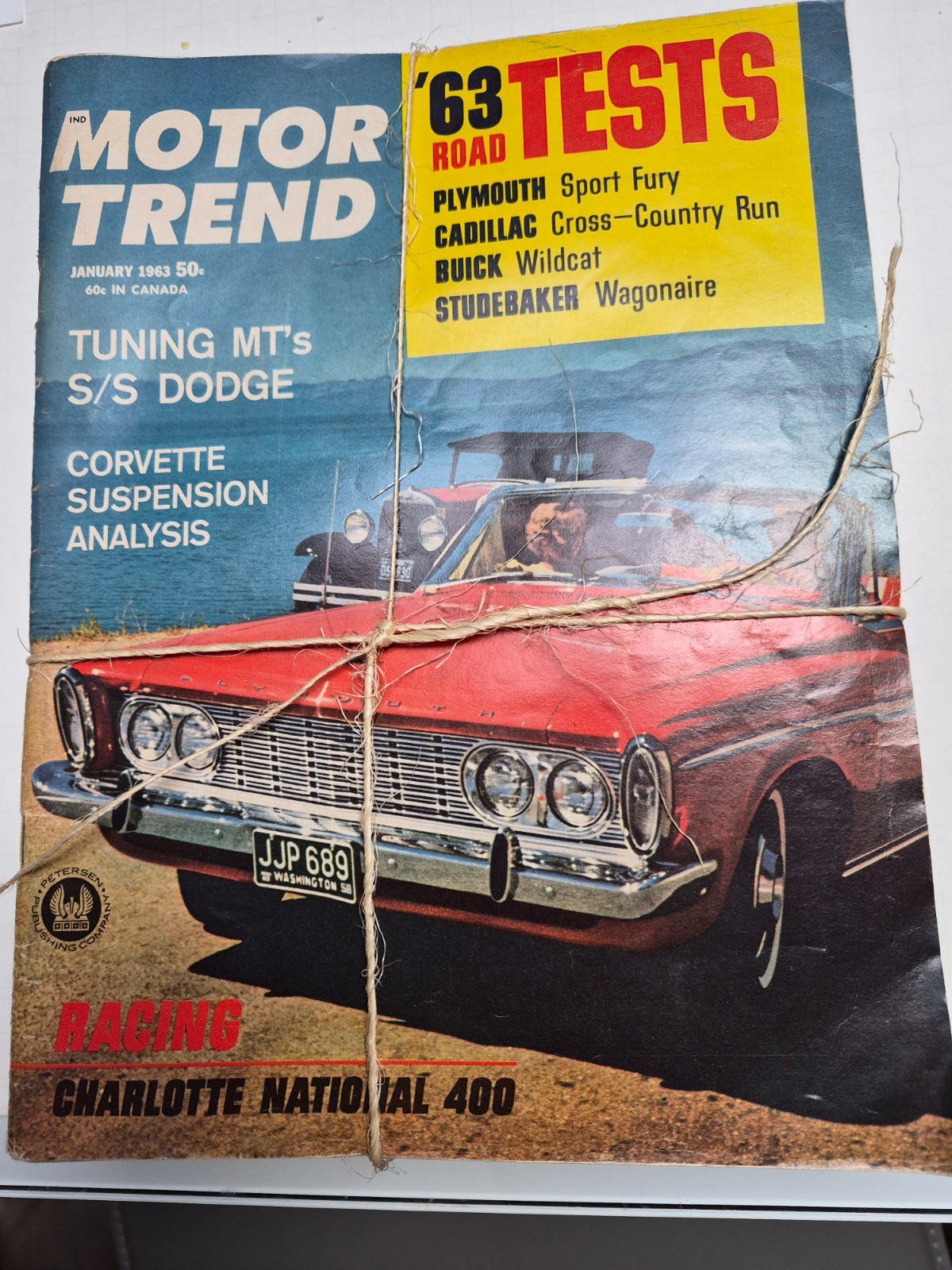 vintage car 1963 motor trend magazines-all 12 months