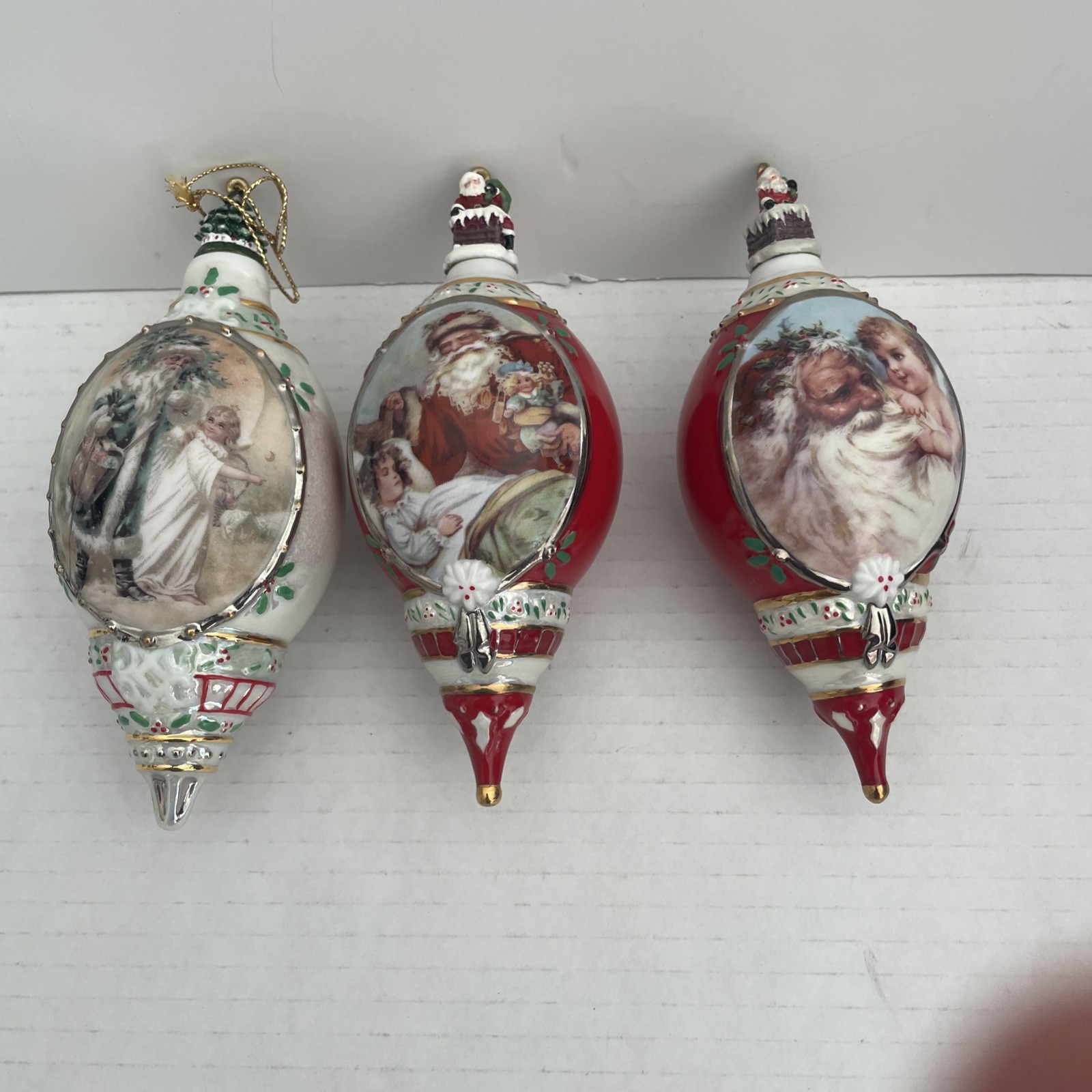Bradford Editions Illuminated Heirloom Christmas Ornaments A Lamp Unto Thee X 3