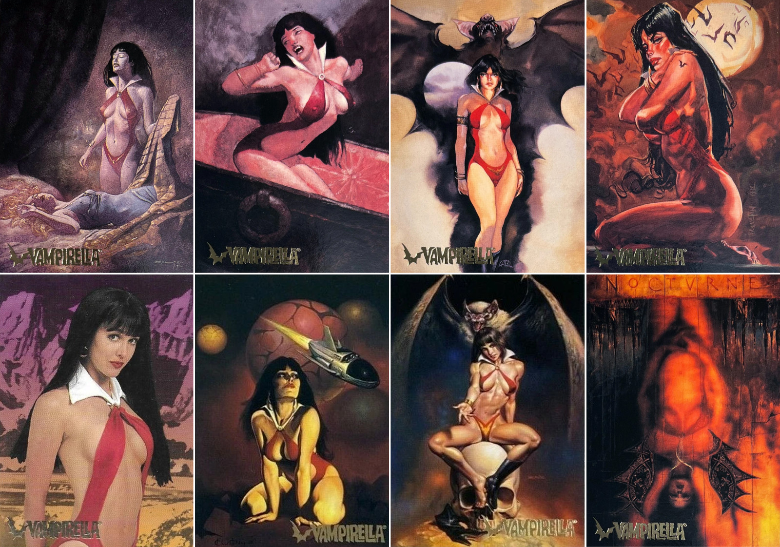 1995 TOPPS - VISIONS OF VAMPIRELLA GOLD FOIL PARALLEL - YOU PICK - EX/NM
