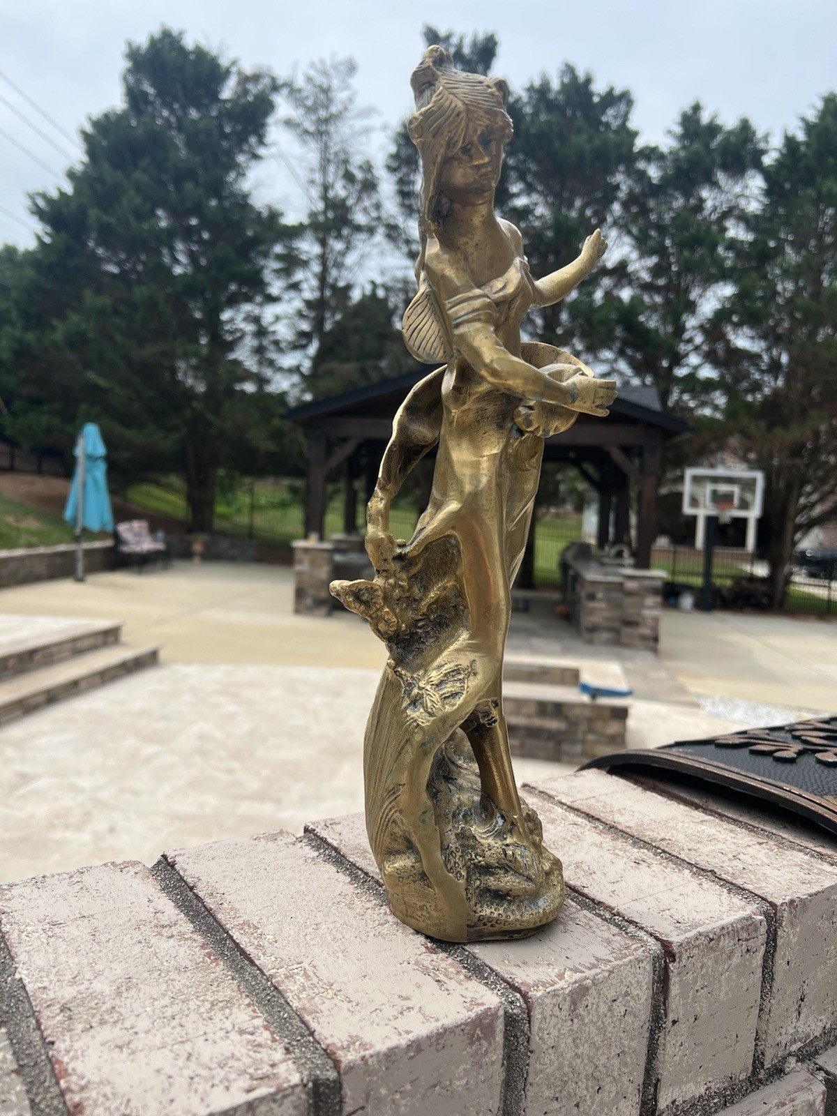 Antique Auguste Moreau Art Nouveau  Bronze Statue Princess Elena French Foundry