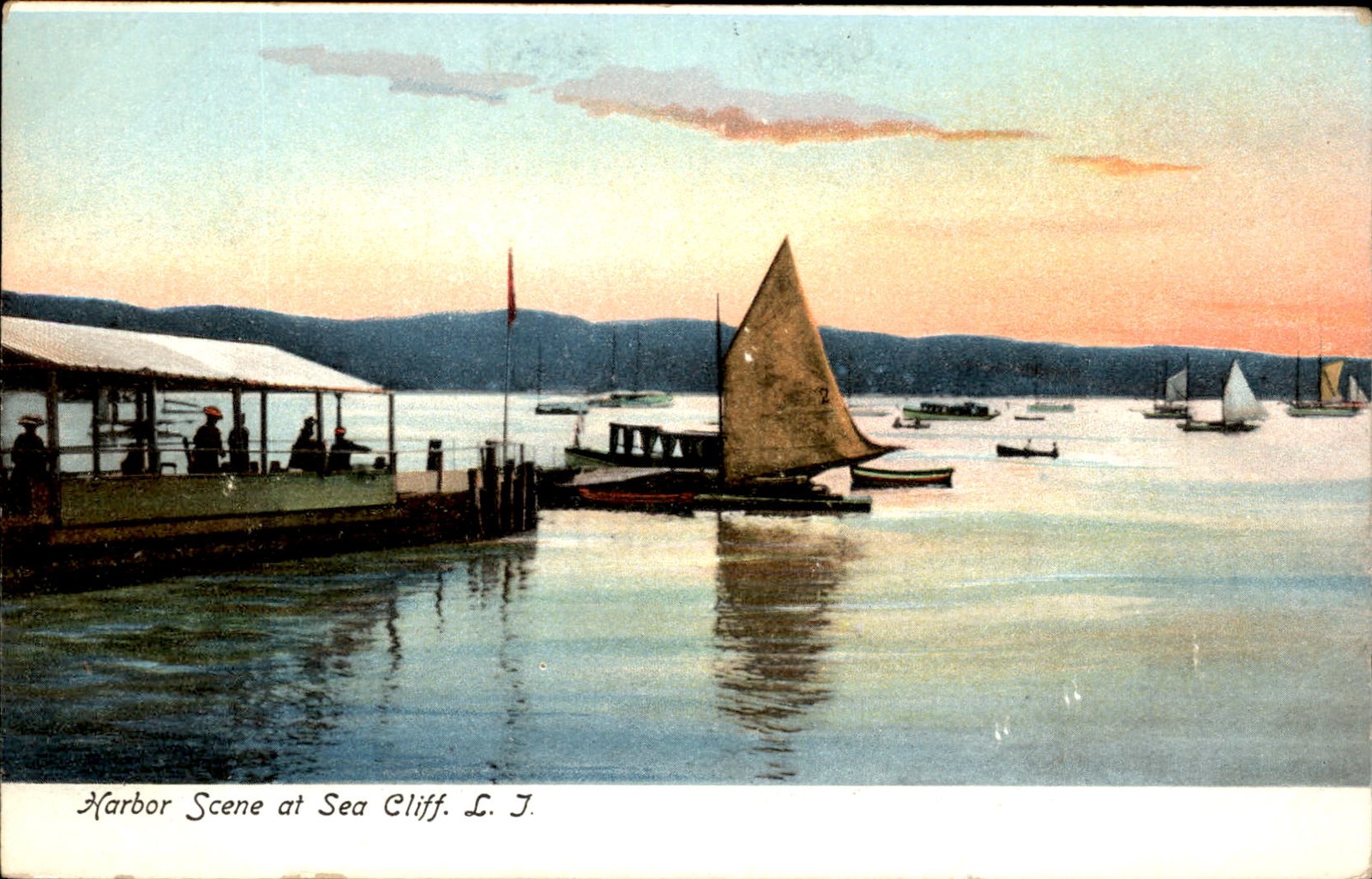 Sea Cliff New York NY Harbor Scene c1900s-10s Vintage Postcard