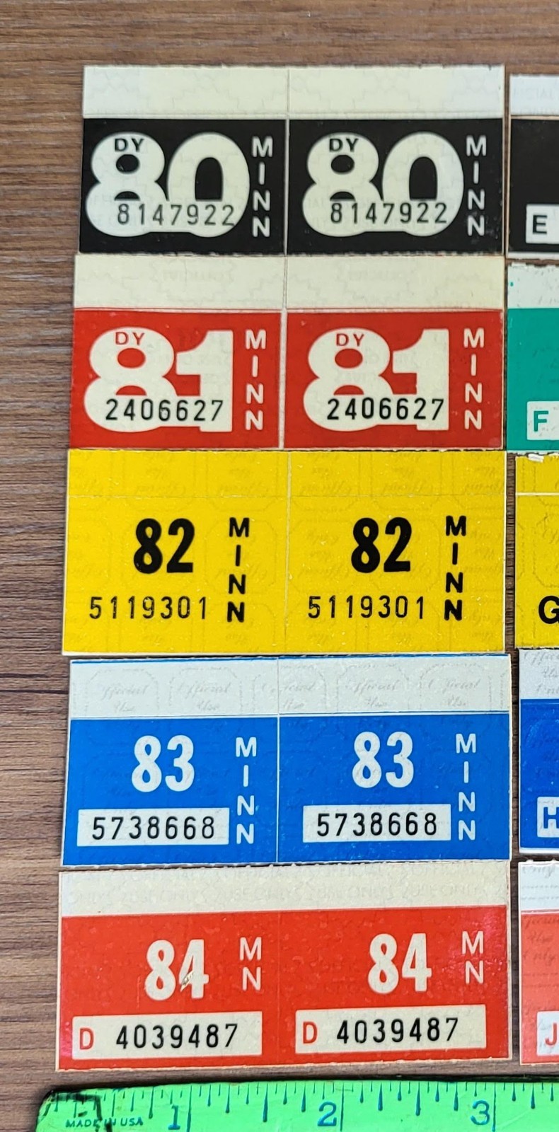 Minnesota License Plate Year Tab Sticker 1980 - 1984  **Buy 1 or Many**