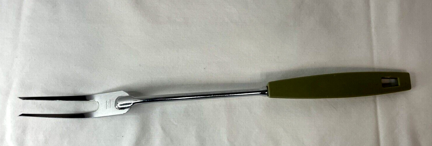 Vintage Retro Ekco Avacado Green Meat Fork Kitchen Tools Gadgets