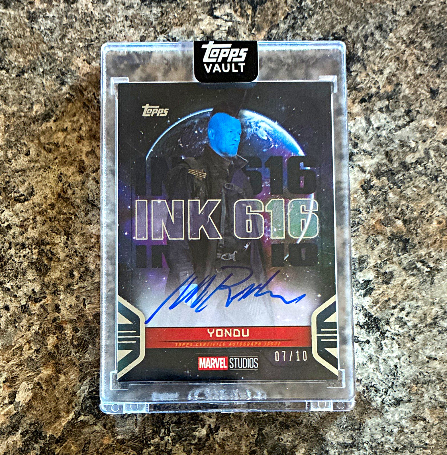 Topps 2026 Vault Marvel GOTG Vol 2 Yondu Michael Rooker Auto INK-616 07/10 Topps 2026 Vault Marvel GOTG Vol 2 Yondu Michael Rooker Auto INK-616 07/10