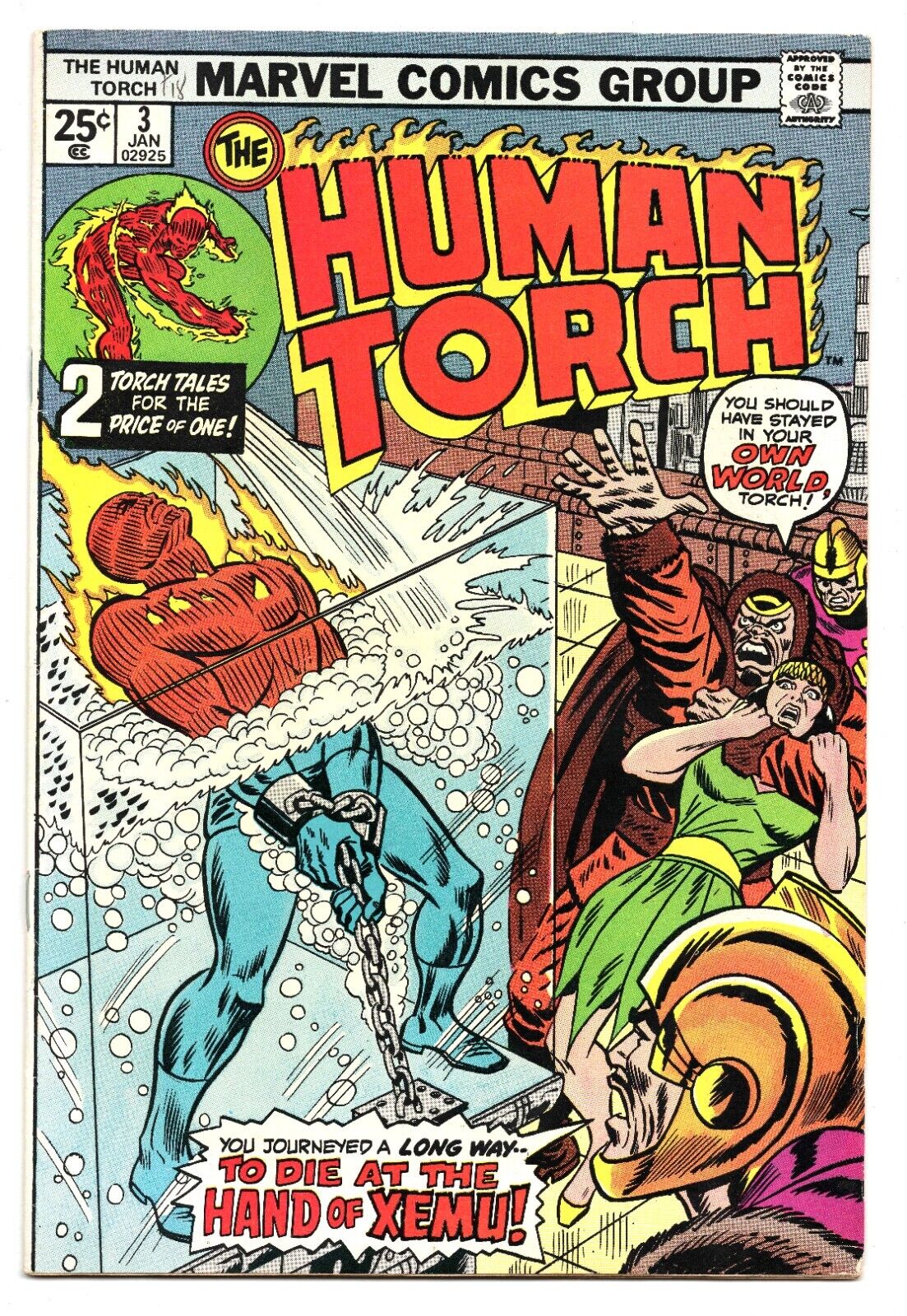 Human Torch #3 ORIGINAL Vintage 1975 Marvel Comics Xemu