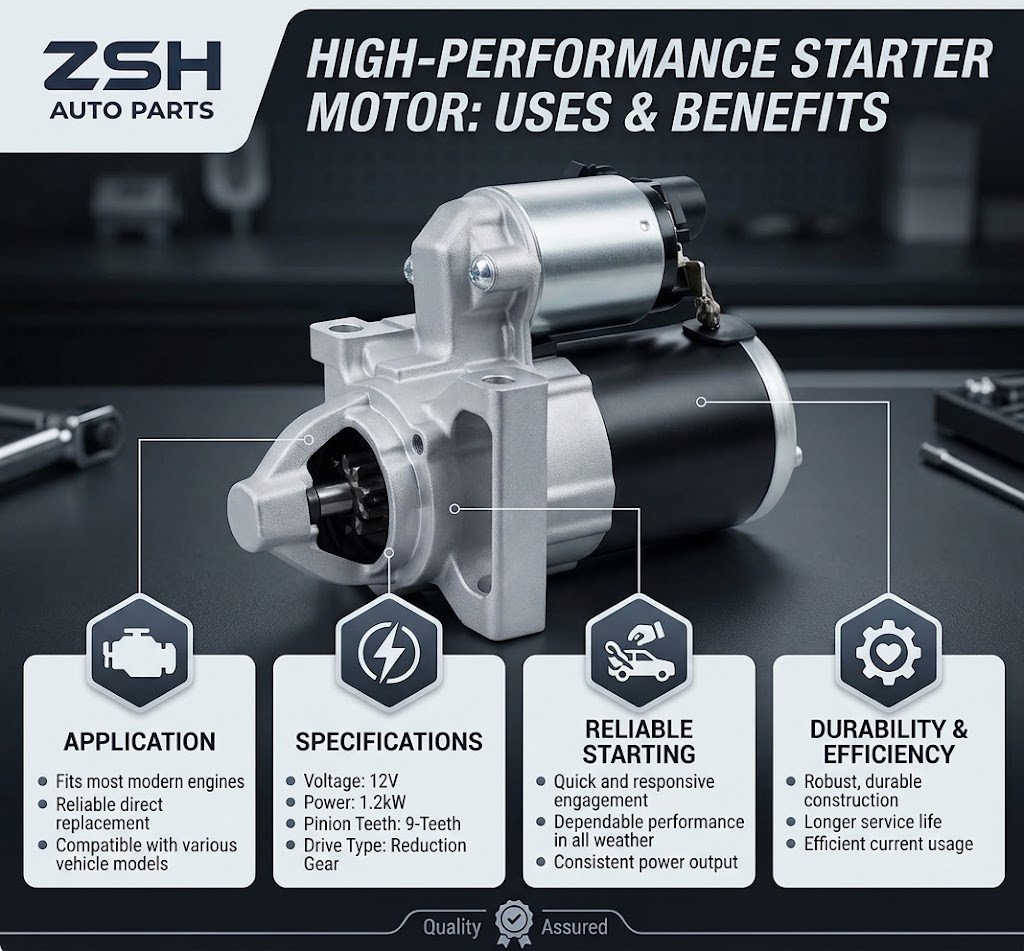 New Starter Fit for 2014-2016 Chevy Silverado 1500, GMC Sierra 1500