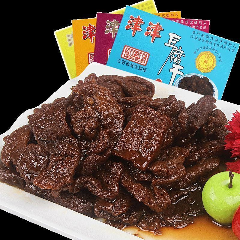 90g*5pcs 中国零食 豆干素食小吃 津津 卤汁豆腐干 豆干Marinated Dried Tofu Dougan Chinese Food Snacks 