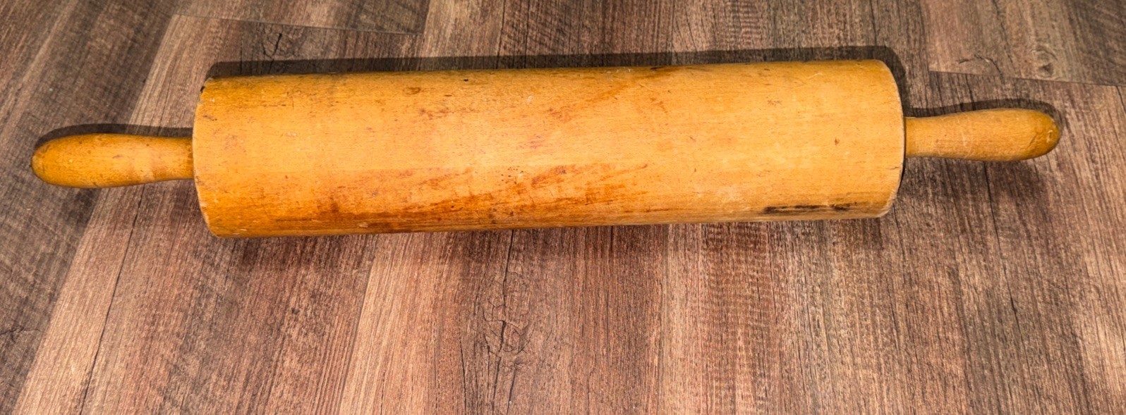 Vintage Antique Primitive Wooden Rolling Pin One Piece Farmhouse Rustic Heavy