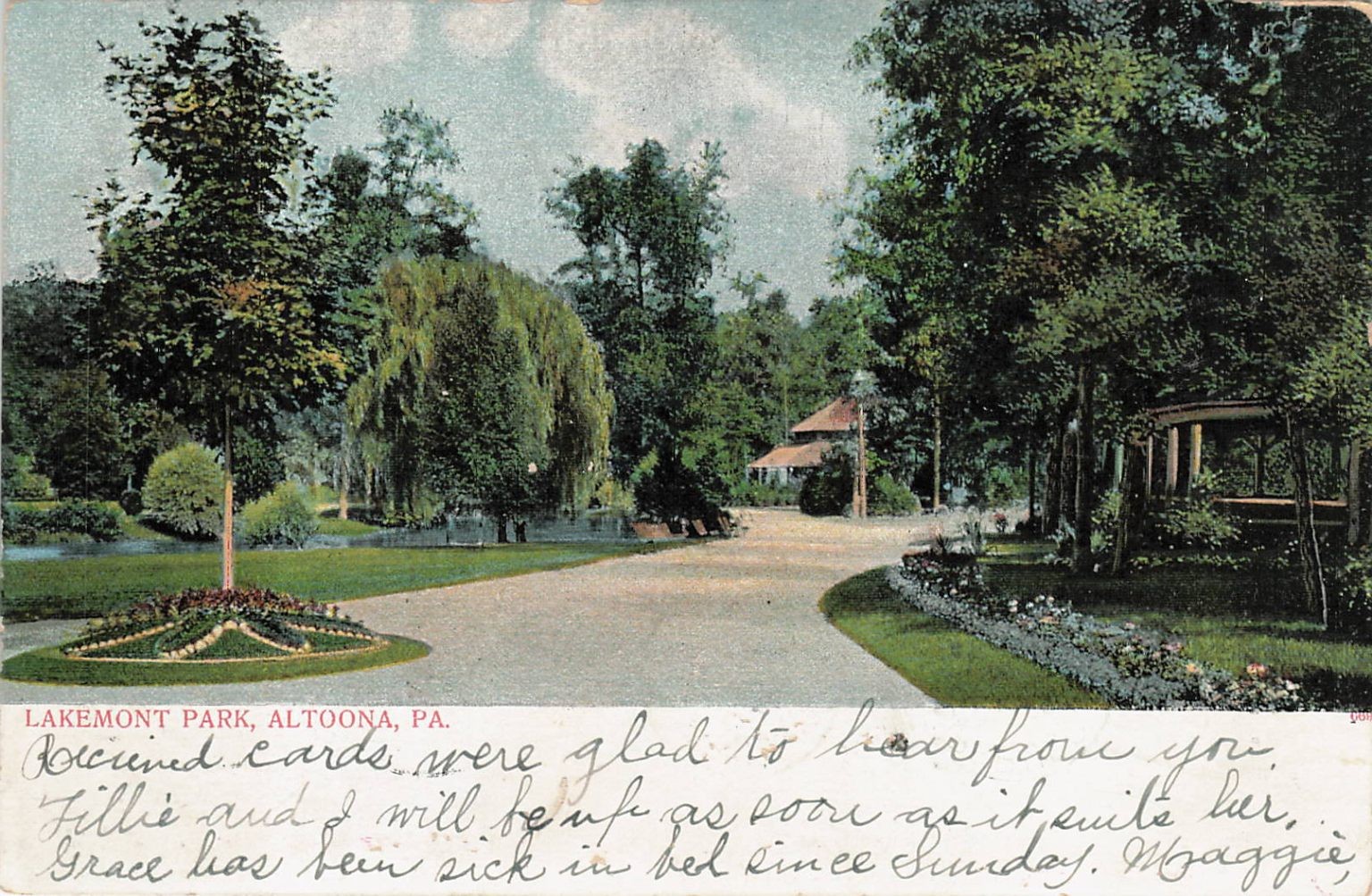 Lakemont Park Altoona PA Postcard 1906 Vintage Pennsylvania Park Scene Lakemont Park Altoona PA Postcard 1906 Vintage Pennsylvania Park Scene