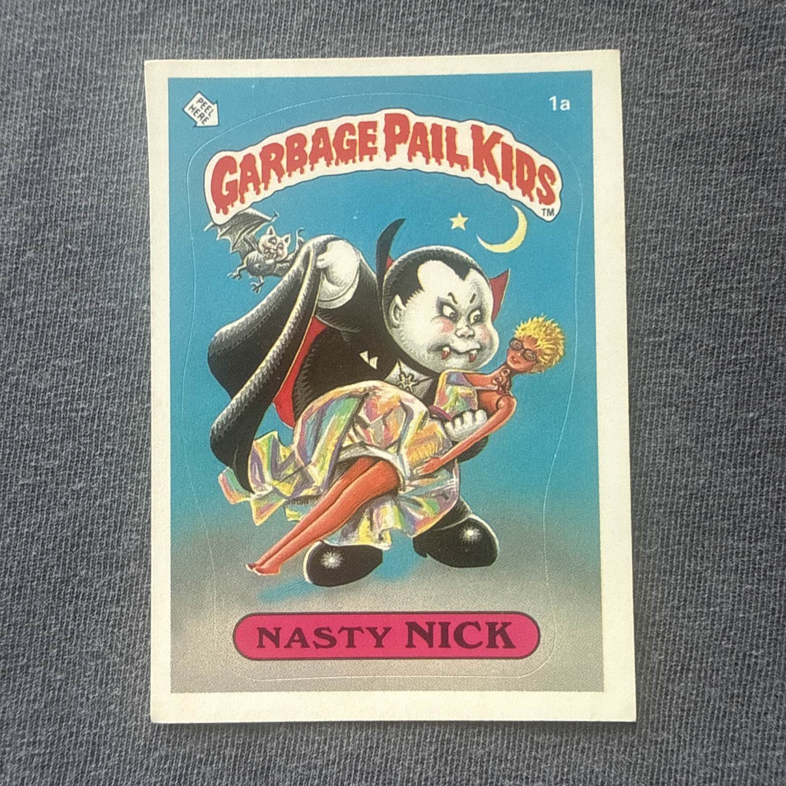 Garbage Pail Kids Nasty Nick Topps Series 1 #1a Original Trading Card 1985 Garbage Pail Kids Nasty Nick Topps Series 1 #1a Original Trading Card 1985