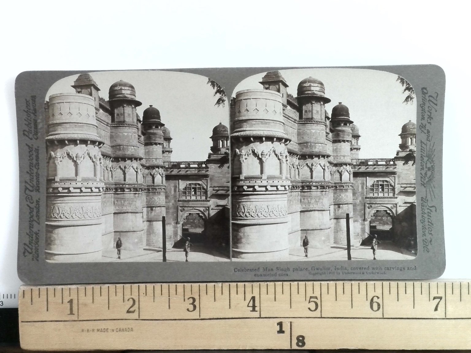 Man Singh Palace Stereoview Underwood & Underwood 1910 India Gwalior