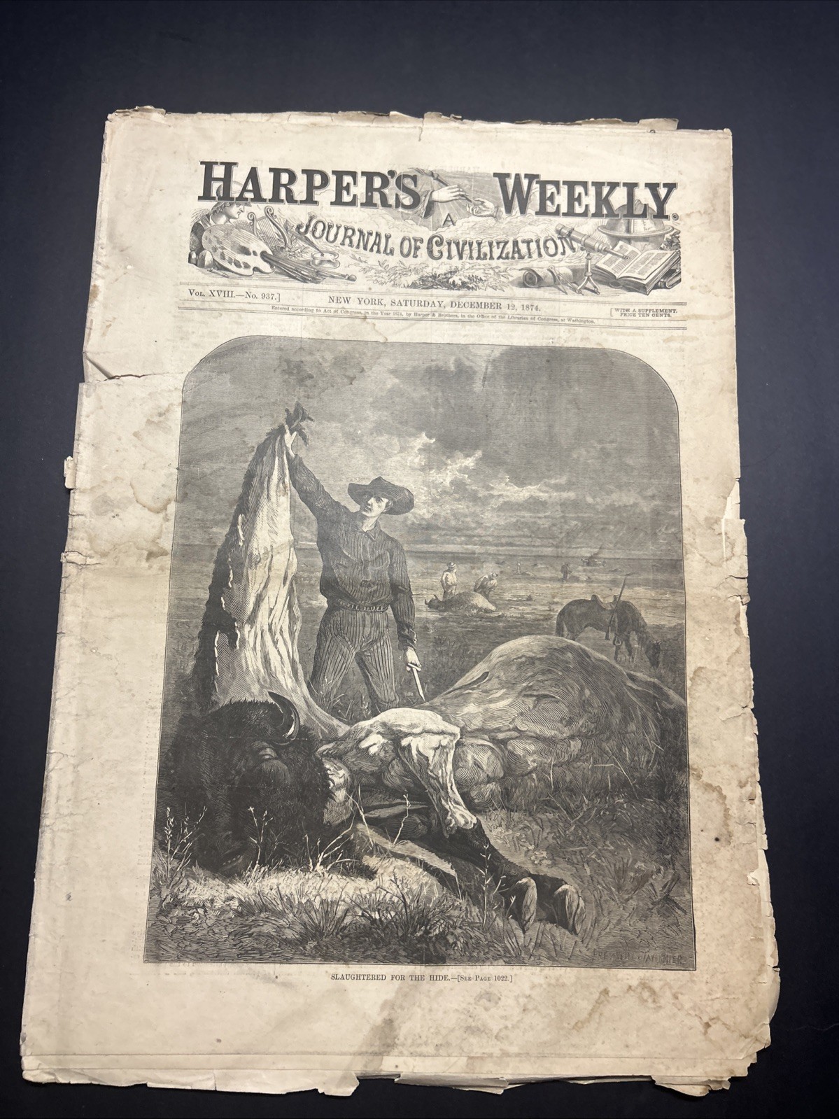 Harpers Weekly A Journal Of Civilization December 12, 1874