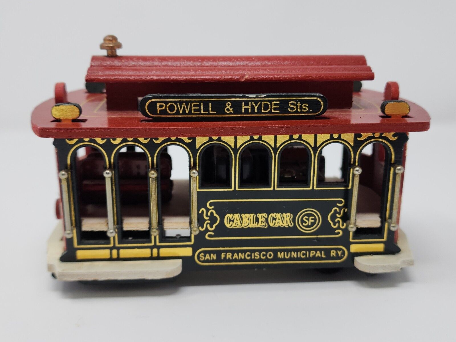 Vintage Ghiradelli Wooden Powell & Hyde Sts. San Francisco Street Car