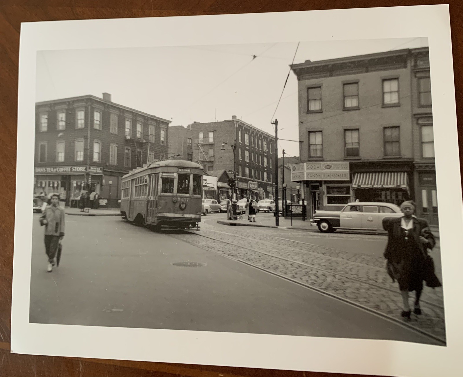 1951 Bed-Stuy Trolley BMT Ralph Av S @ Fulton Brooklyn New York City NYC Photo