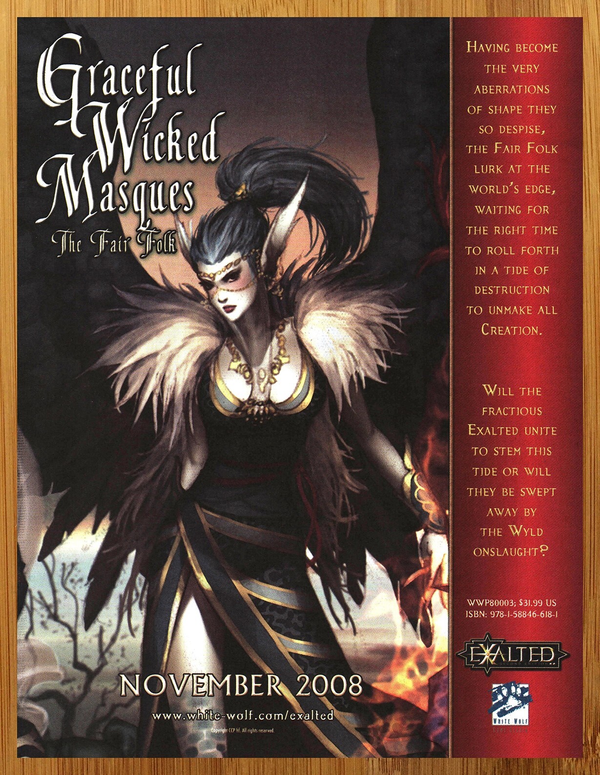 2008 Exalted RPG Graceful Wicked Masques The Fair Folk Print Ad/Poster Game Art