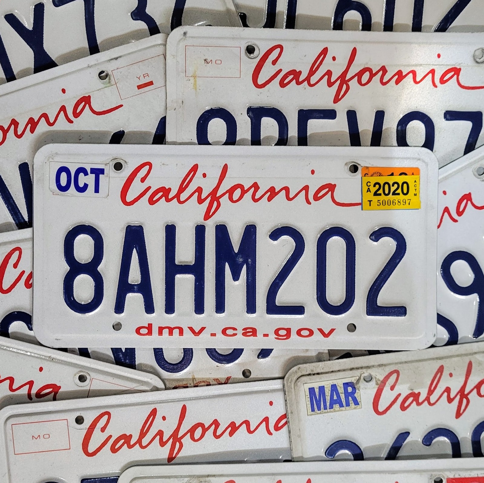 California License Plate 🔥 1 Random Authentic Original CA Embossed Tag