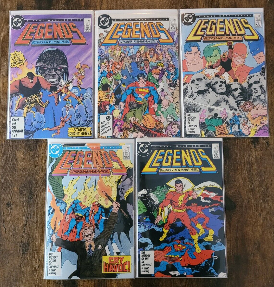 DC Comics Legends #1-5 Set  Byrne Darkseid HG