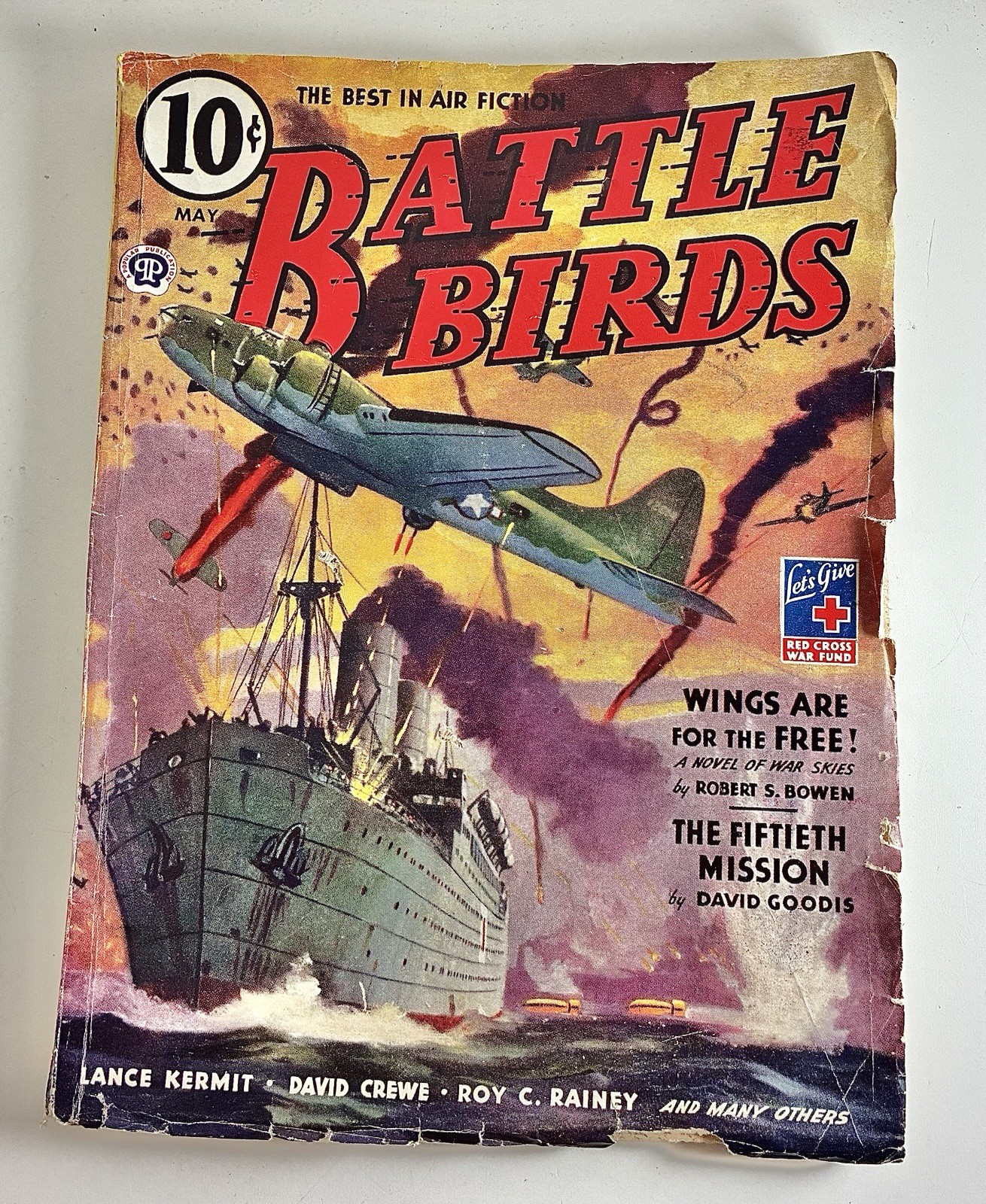 Vintage Battle Birds Pulp Magazines, May 1944, Good Condition