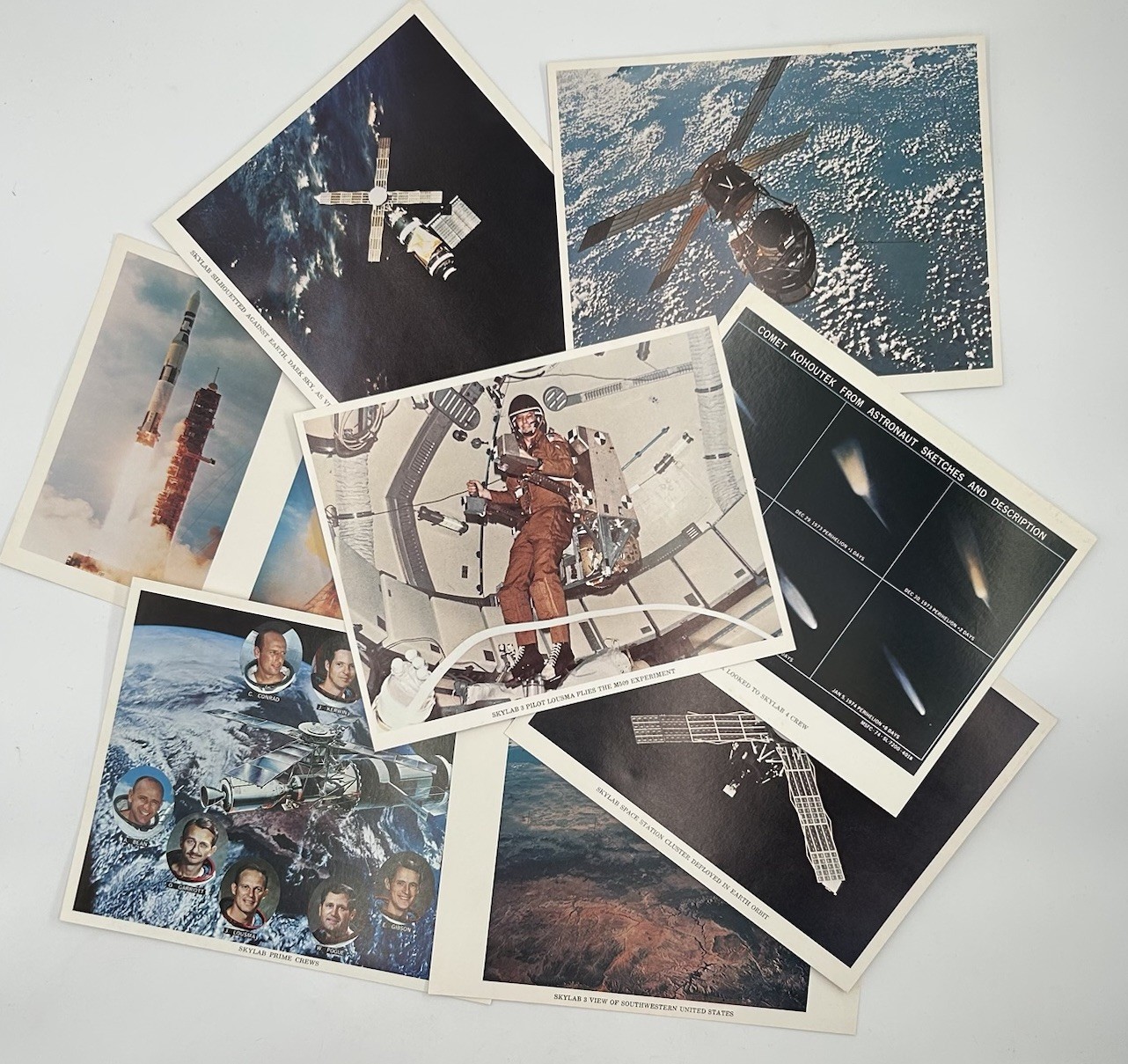 8 Skylab Gov Prints 1974 VTG NASA 9x7 Inches