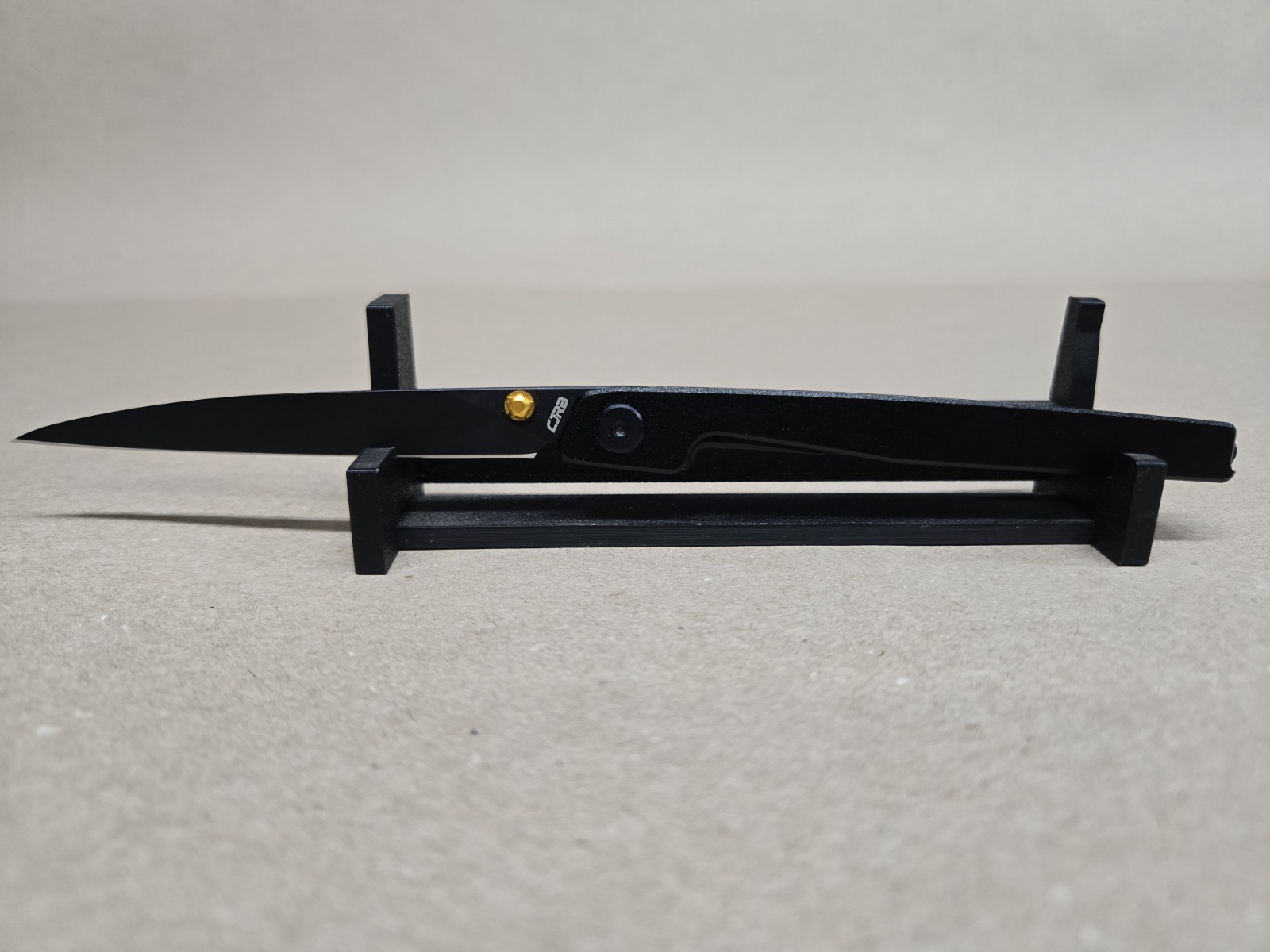 CJRB Lanky Linerlock Black Aluminum Folding AR-RPM9 Pocket Knife 1965BBK