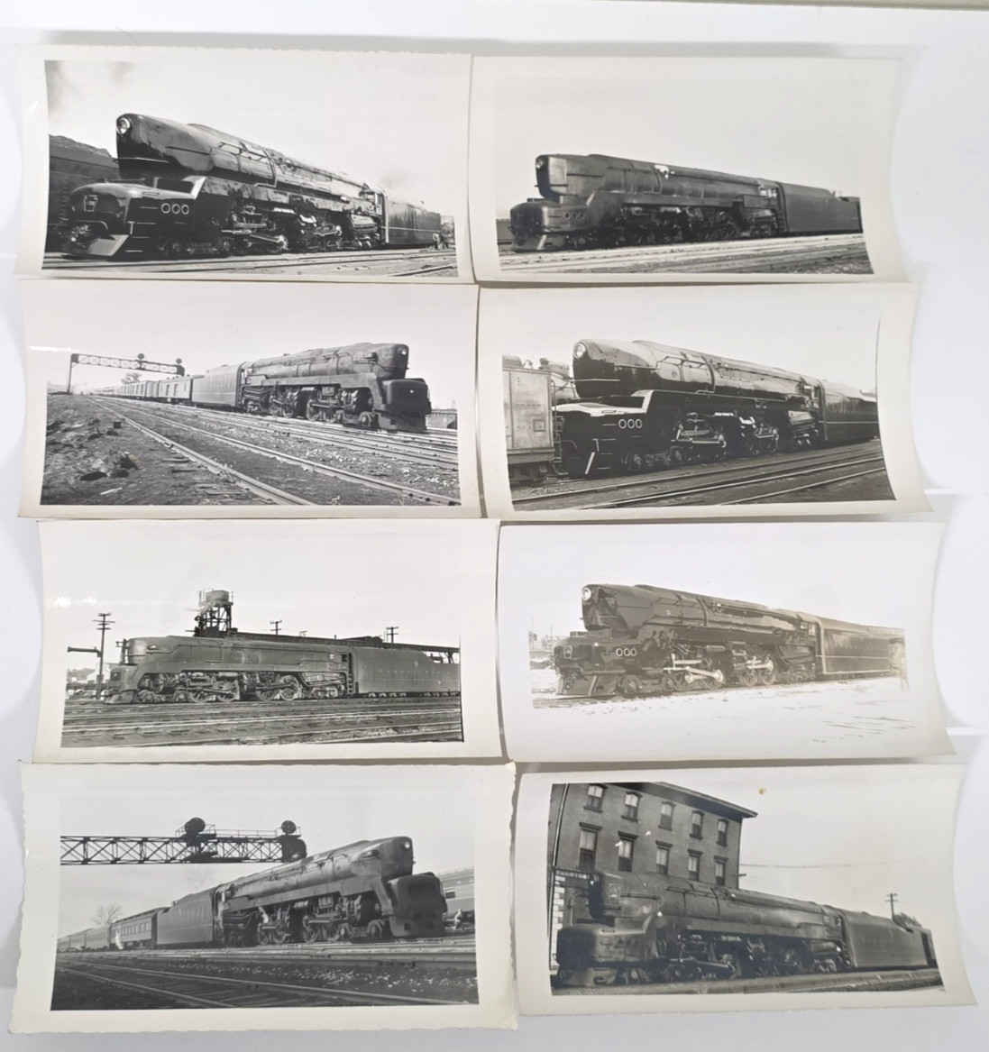 C. 1940s Pennsylvania Railroad PRR T-1  Steam Locomotive Photo Lot Of 8