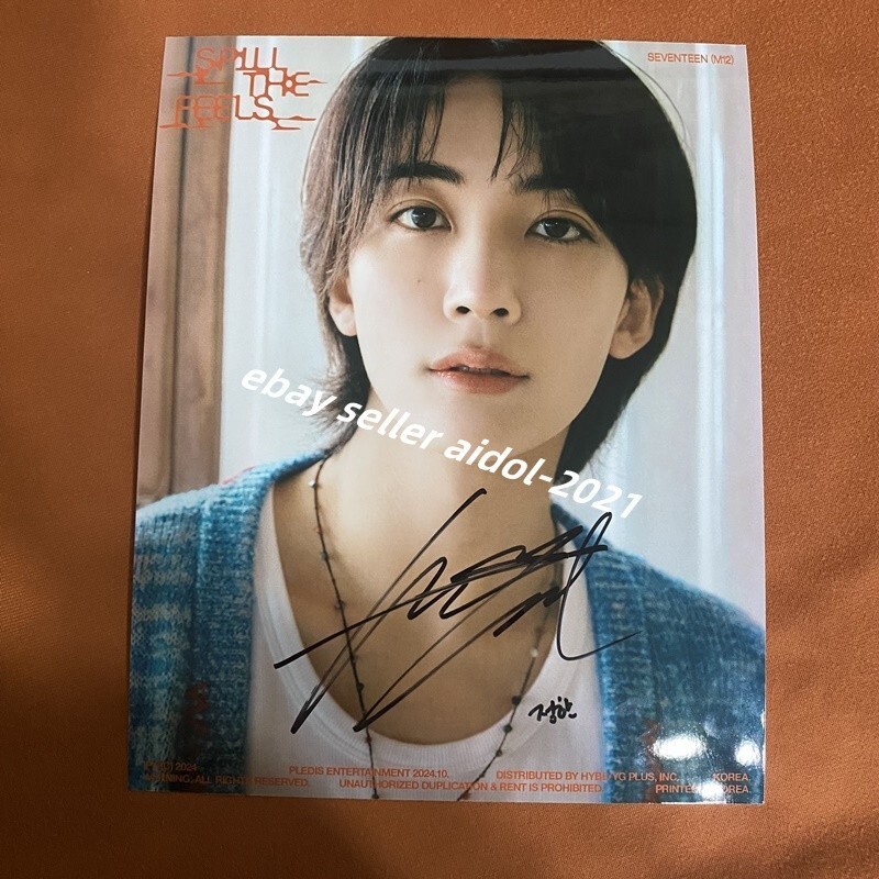 SEVENTEEN JEONGHAN AUTOGRAPHED SIGNED PHOTO K-POP COLLECTION 8*10 2024B
