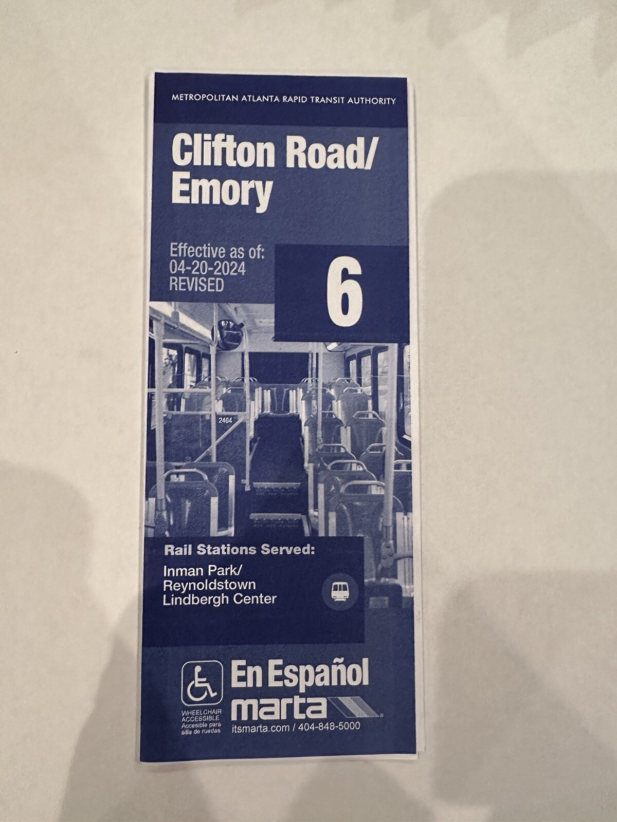 MARTA Bus Route 6 Map - Clifton Road / Emory Schedule