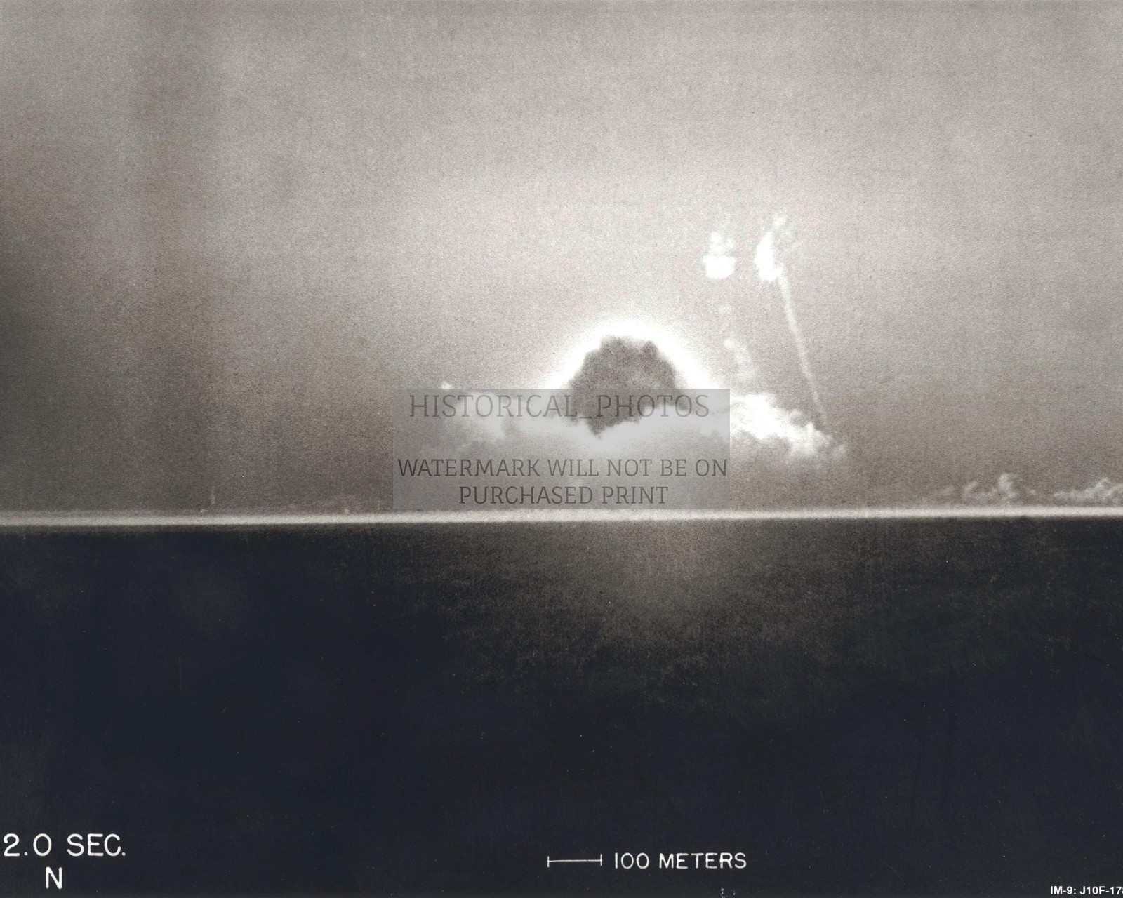 TRINITY TEST BOMB AT 02.0 SECONDS NUCLEAR DETONATION 1945 8X10 PHOTO